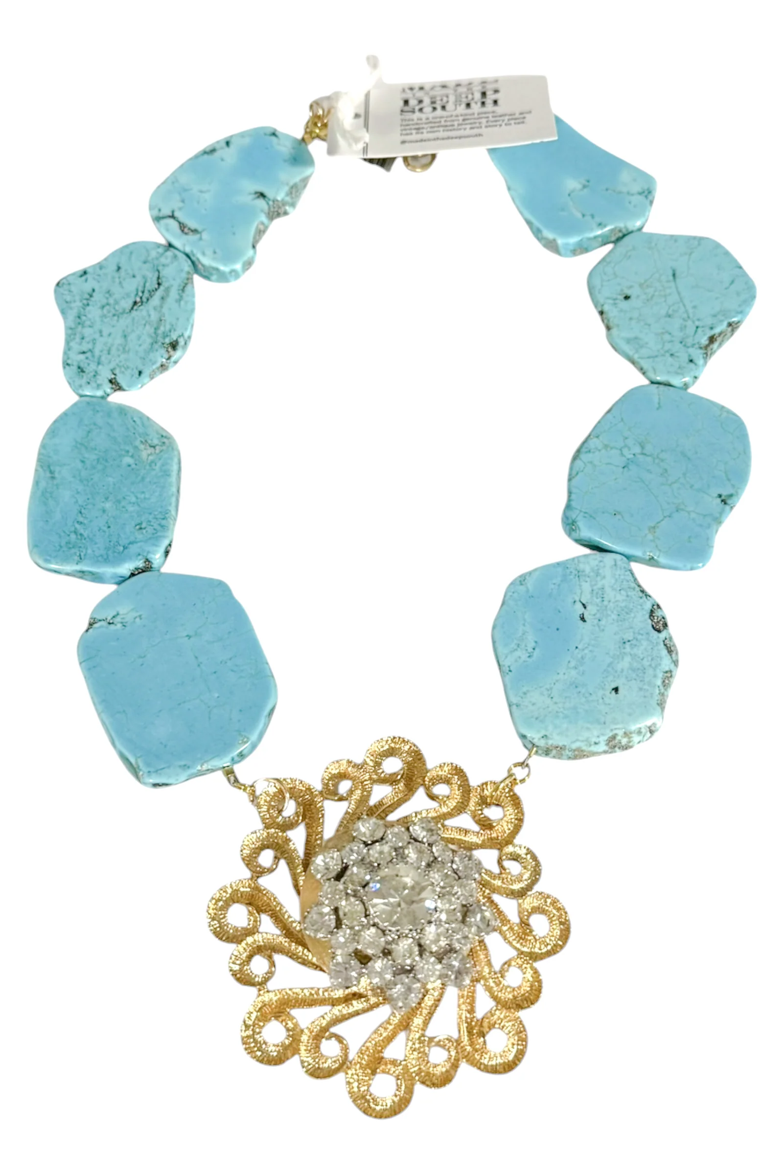 Made In The Deep South 1950s Brooch 1970s Brooch 1960s Turquoise Necklace