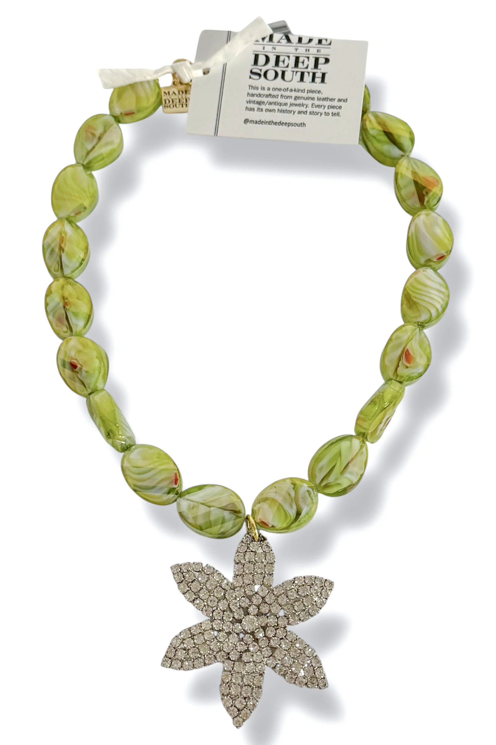 Made In The Deep South 1970s Glass Bead Necklace
