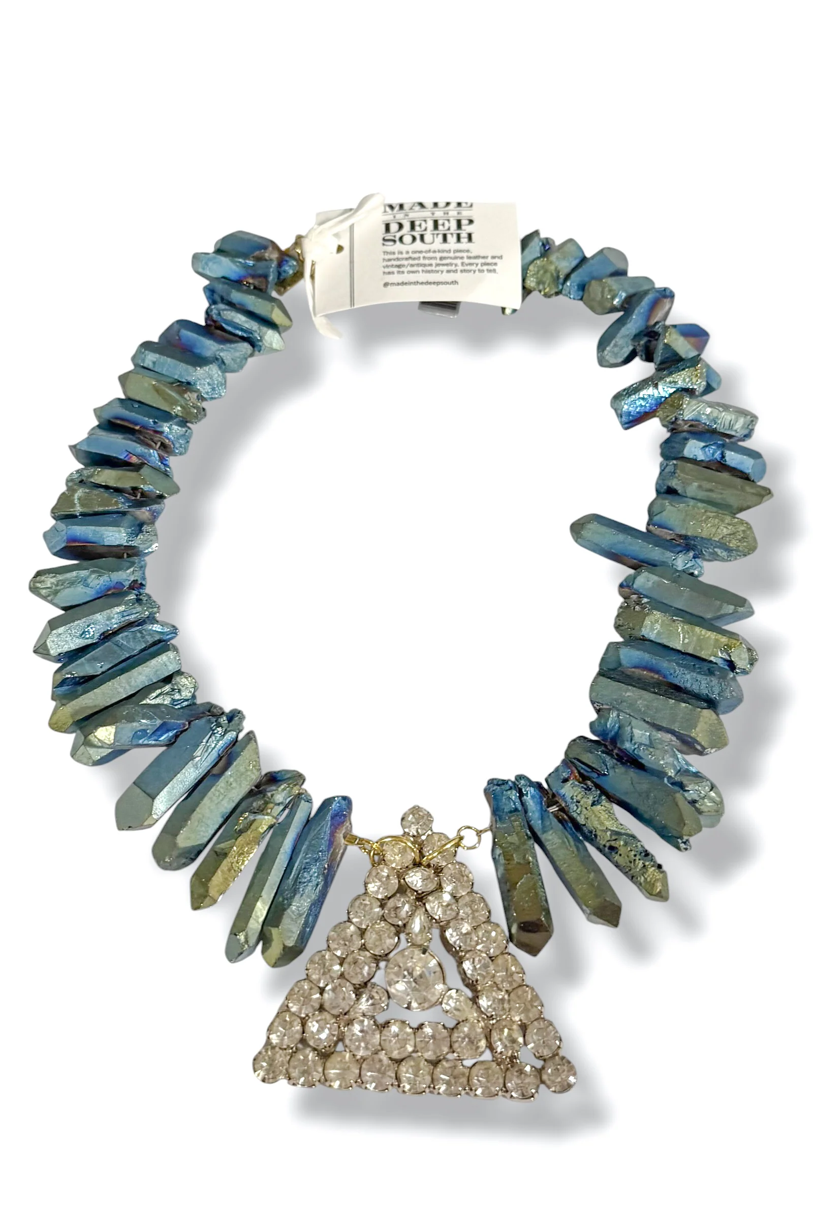 Made In The Deep South 1950s Brooch 1970s Quartz Necklace