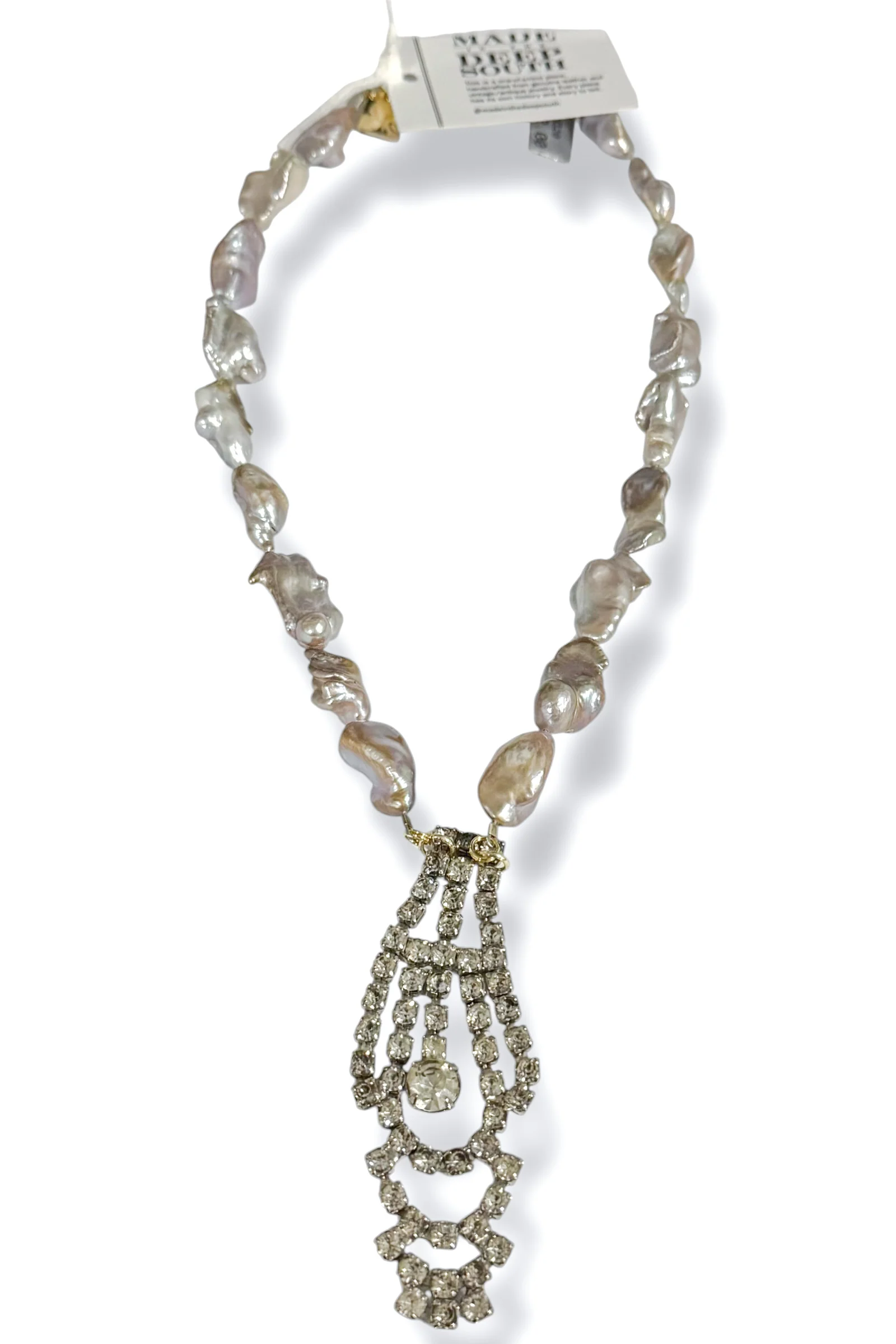 Made In The Deep South 1950s Earring Baroque Pearls Necklace