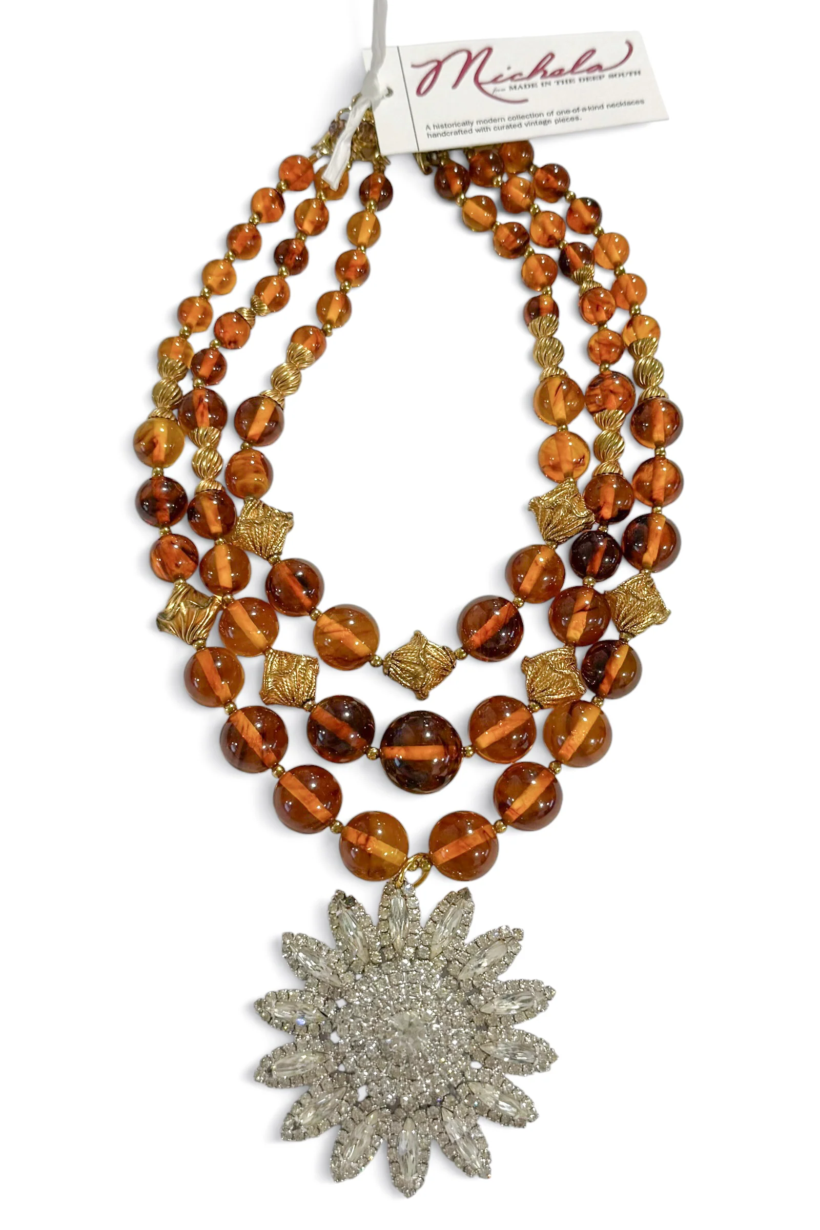 Made In The Deep South 1950s Kramer Brooch 1950s MCM Necklace