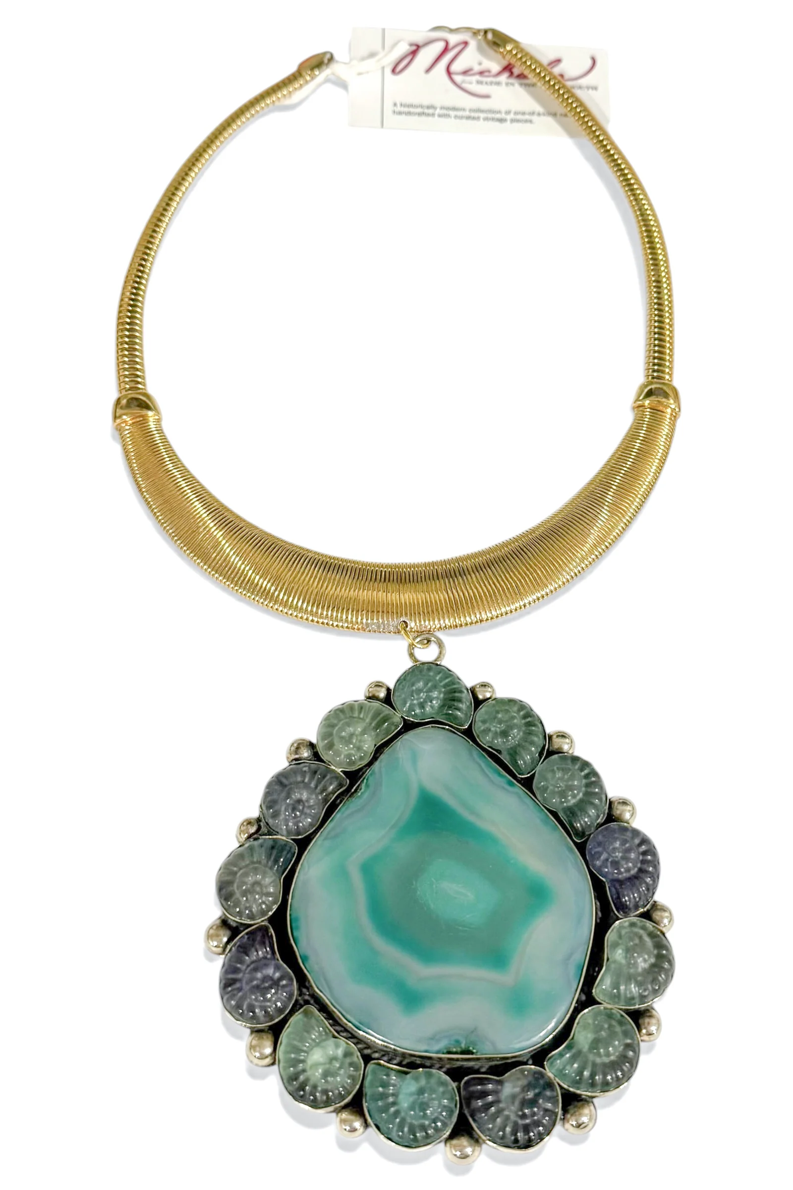 Made in the Deep South 1960s Agate & Fluorite 1970s Necklace