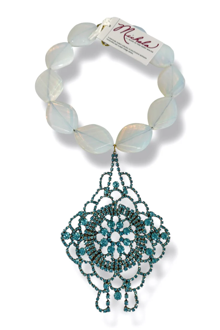 Made in the Deep South 1960s Bracelet Piece 1960s Opalite Necklace