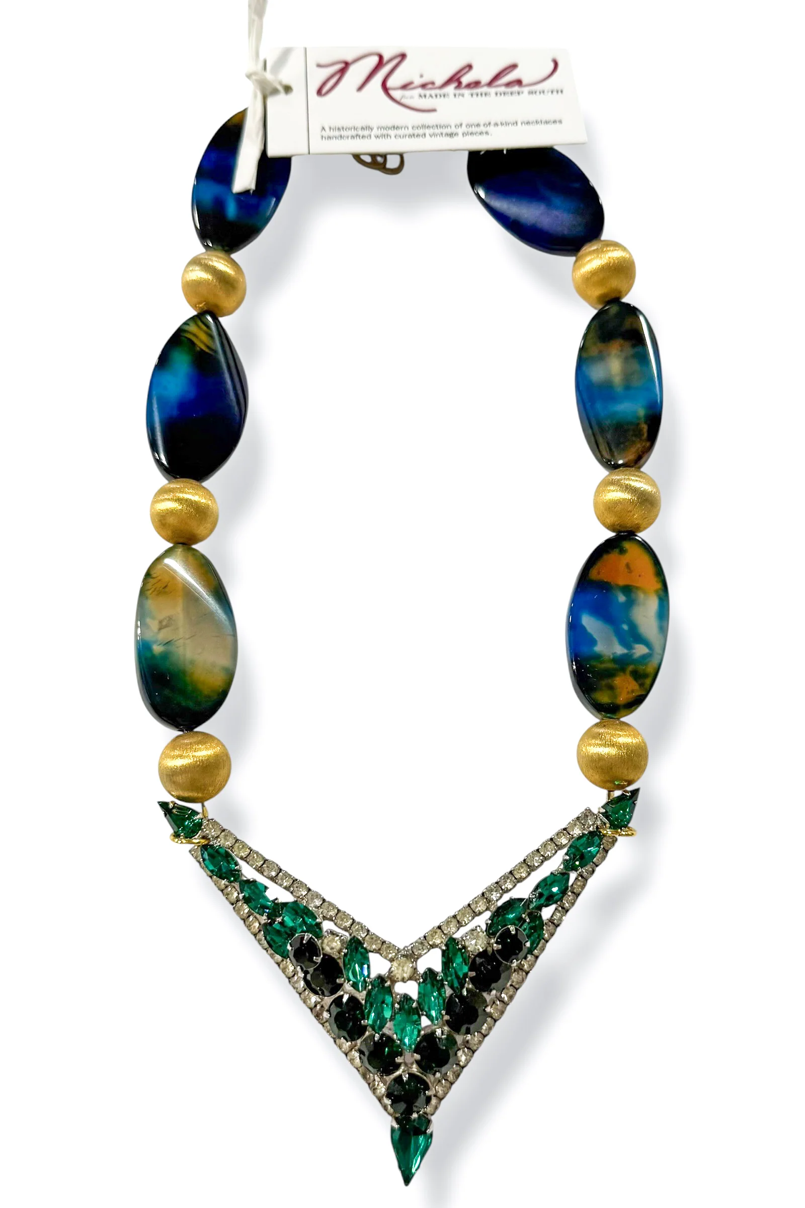 Made in the Deep South 1960s Brooch 1960s Agate Necklace