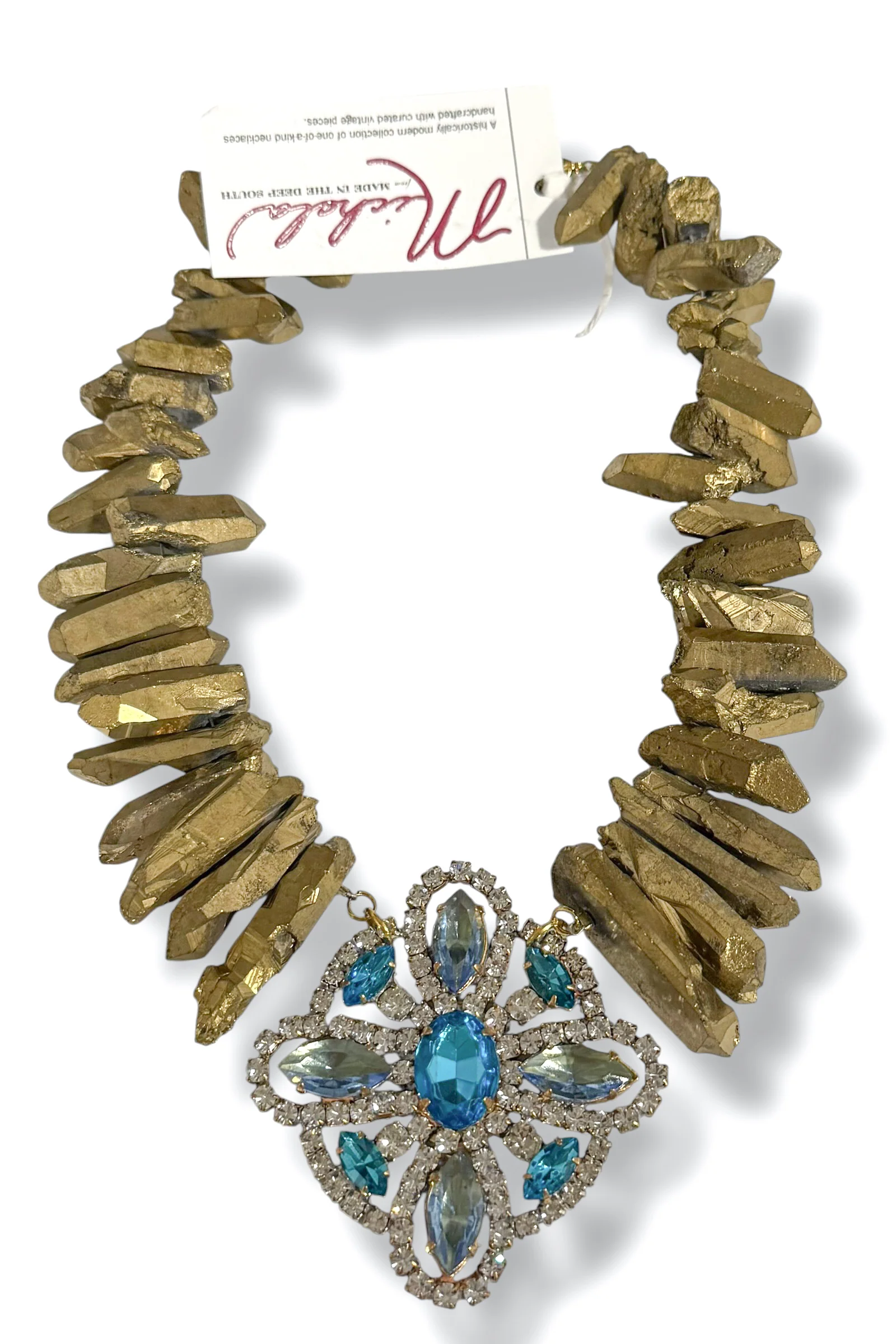 Made in the Deep South 1960s Brooch 1960s Quartz Bead Necklace