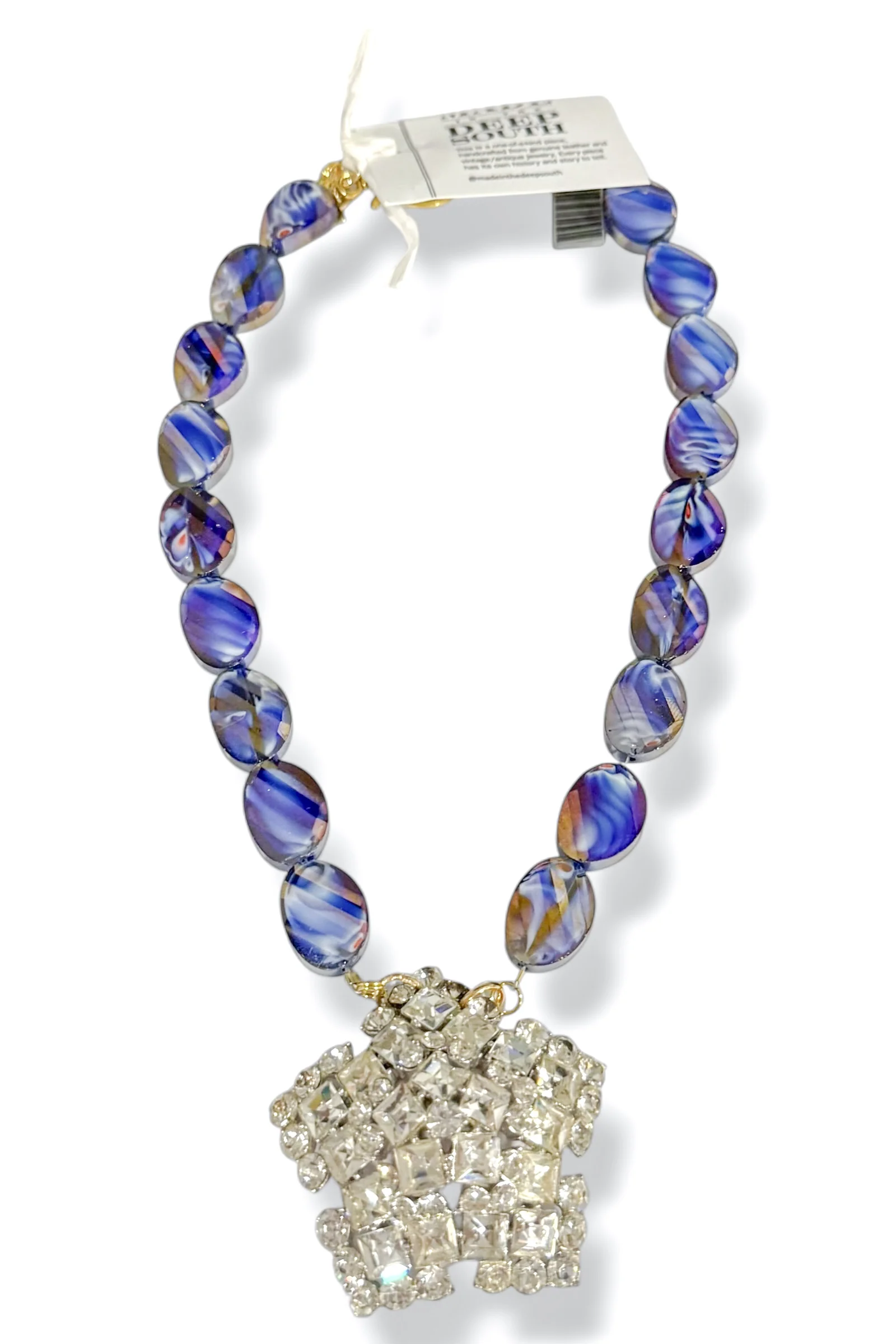 Made in the Deep South 1960s Brooch 1970s Crystal Necklace