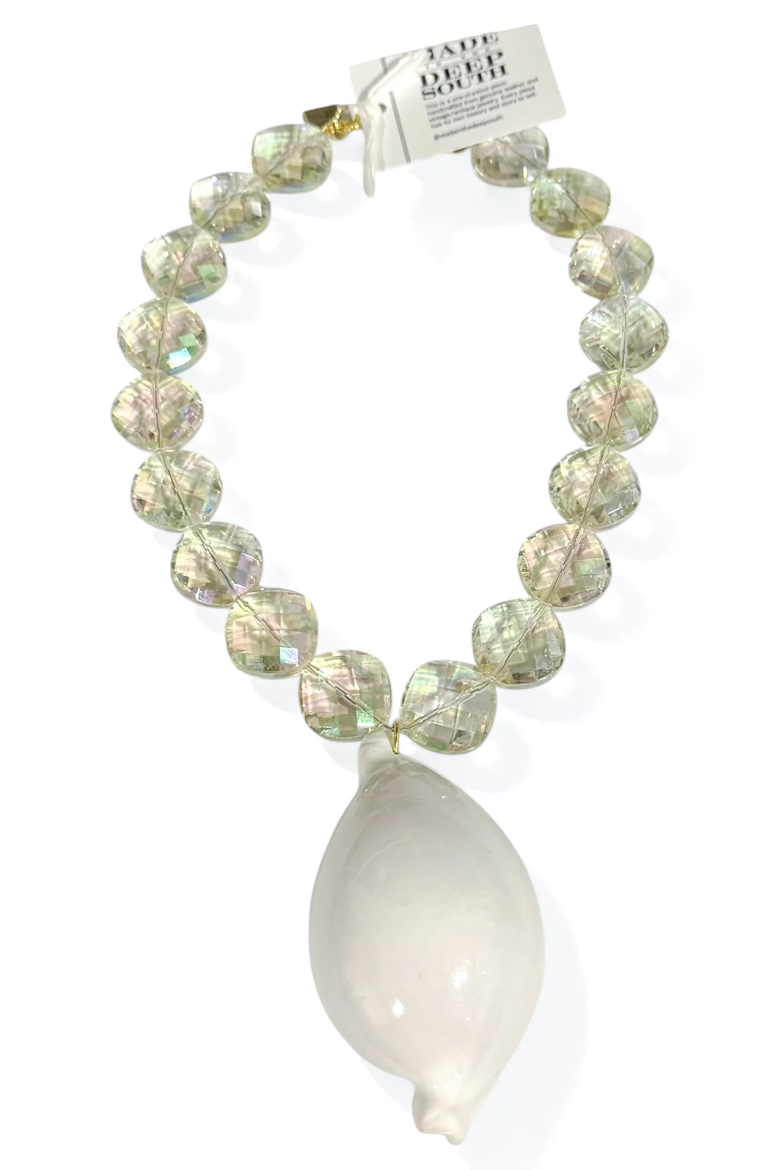 Made in the Deep South 1960s Cowrie Shell 1970s Crystal Necklace