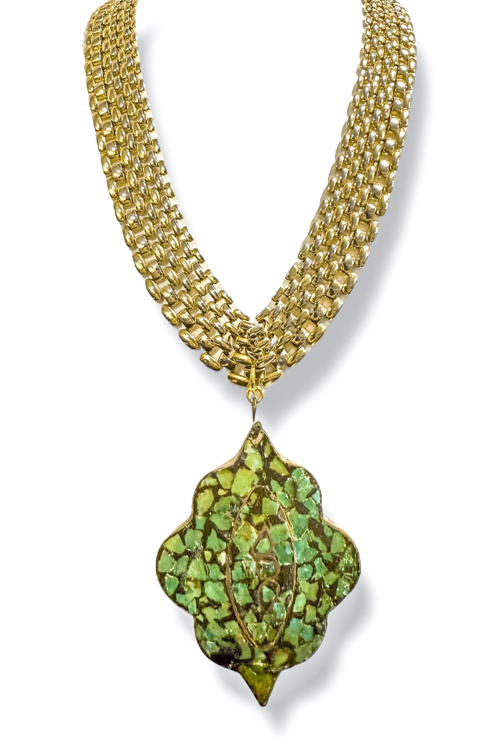 Made In The Deep South 1960s Jade Pendant Necklace