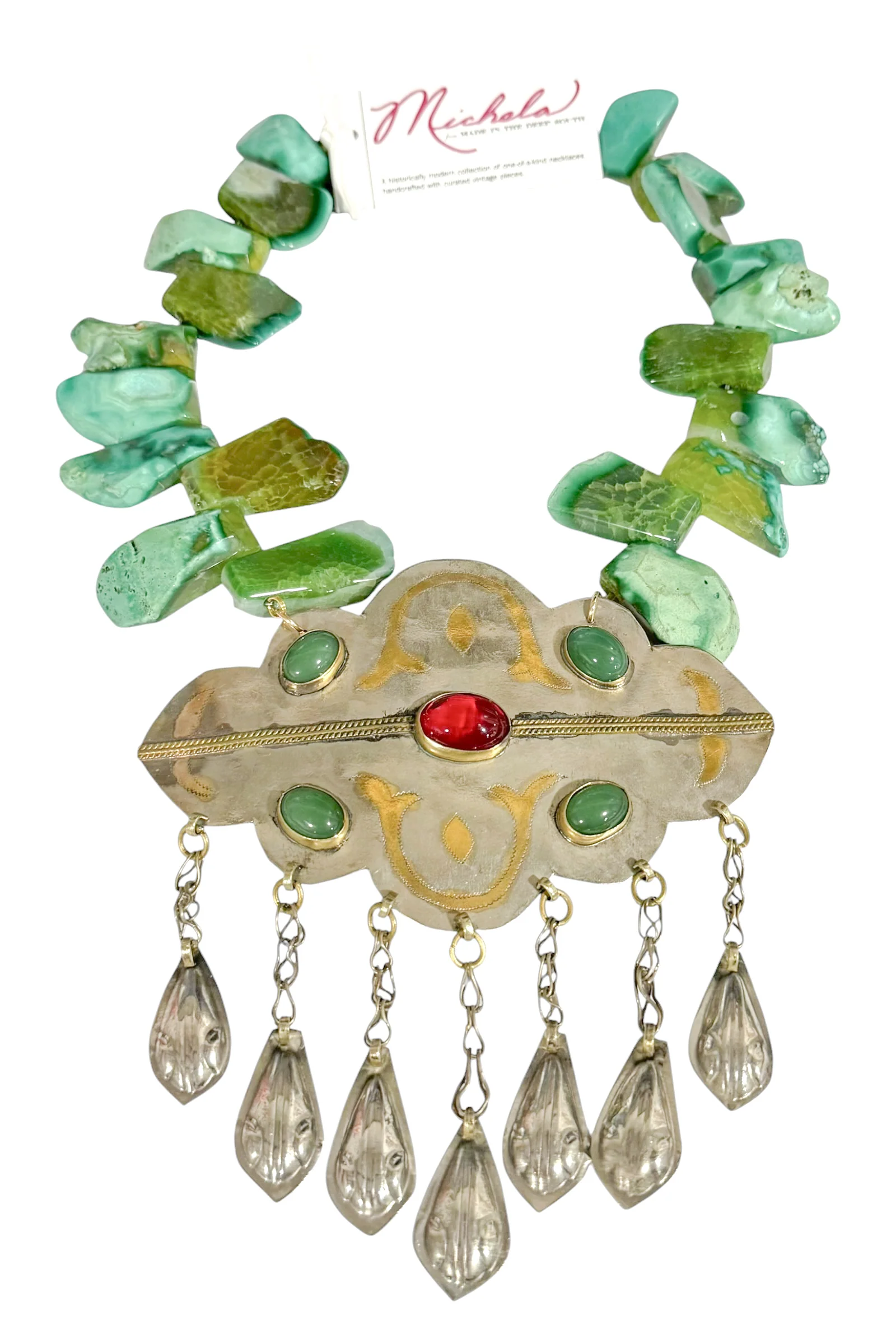 Made In The Deep South 1960s Pendant 1960s Agate Necklace