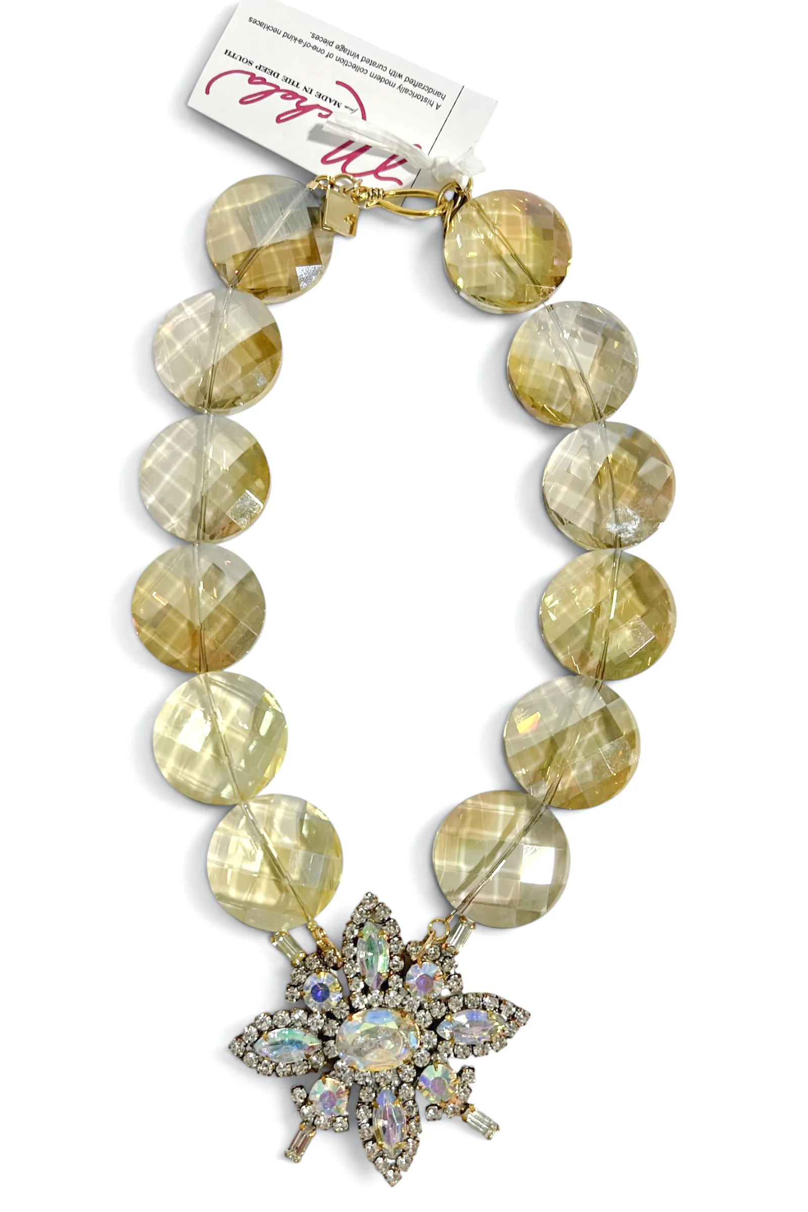Made In The Deep South 1960s Pendant 1970s Glass Beads
