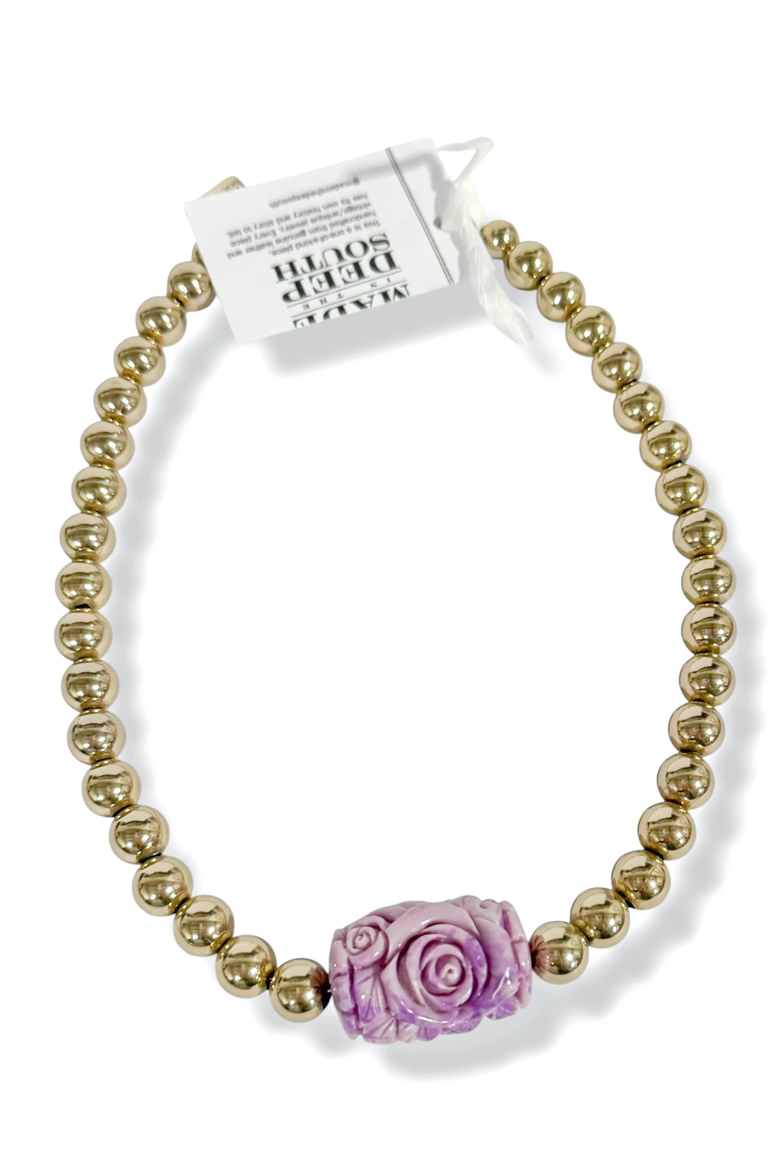 Made In The Deep South 1960s Raw Amethyst Bead 1960s Monet Necklace