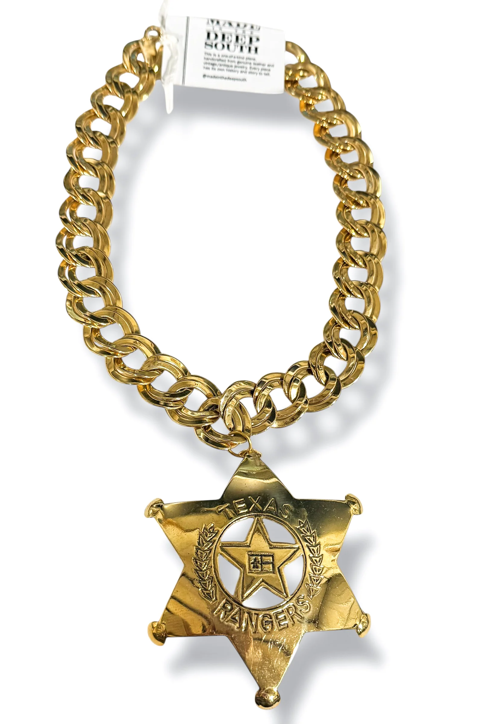 Made in the Deep South 1960s Texas Ranger Badge 1970s Necklace