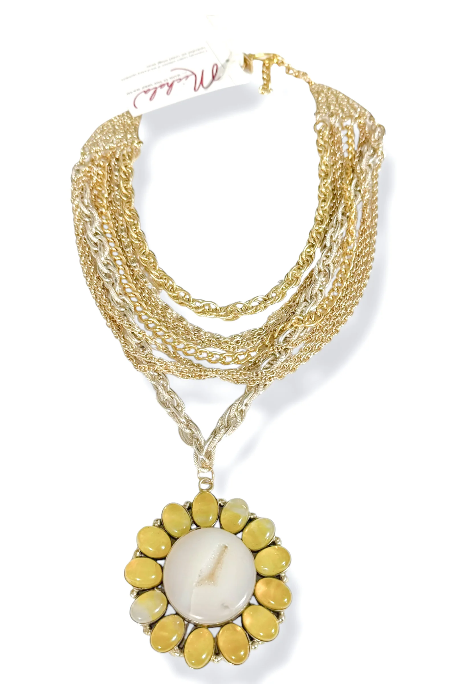 Made In The Deep South 1970s Agate 1950s Necklace