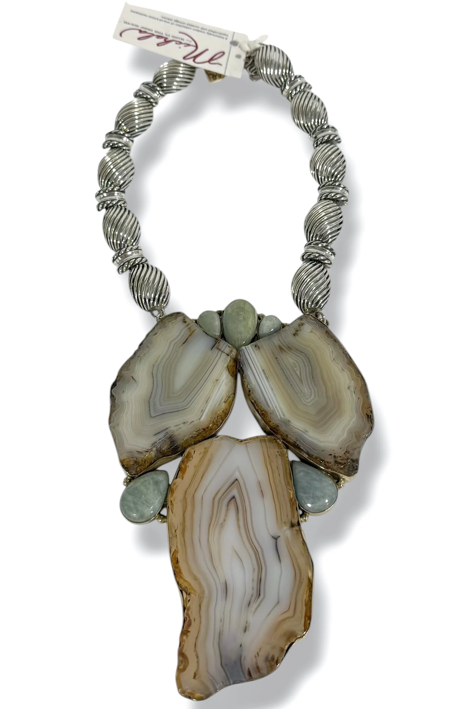 Made In The Deep South 1970s Agate Pendant 1950s Necklace