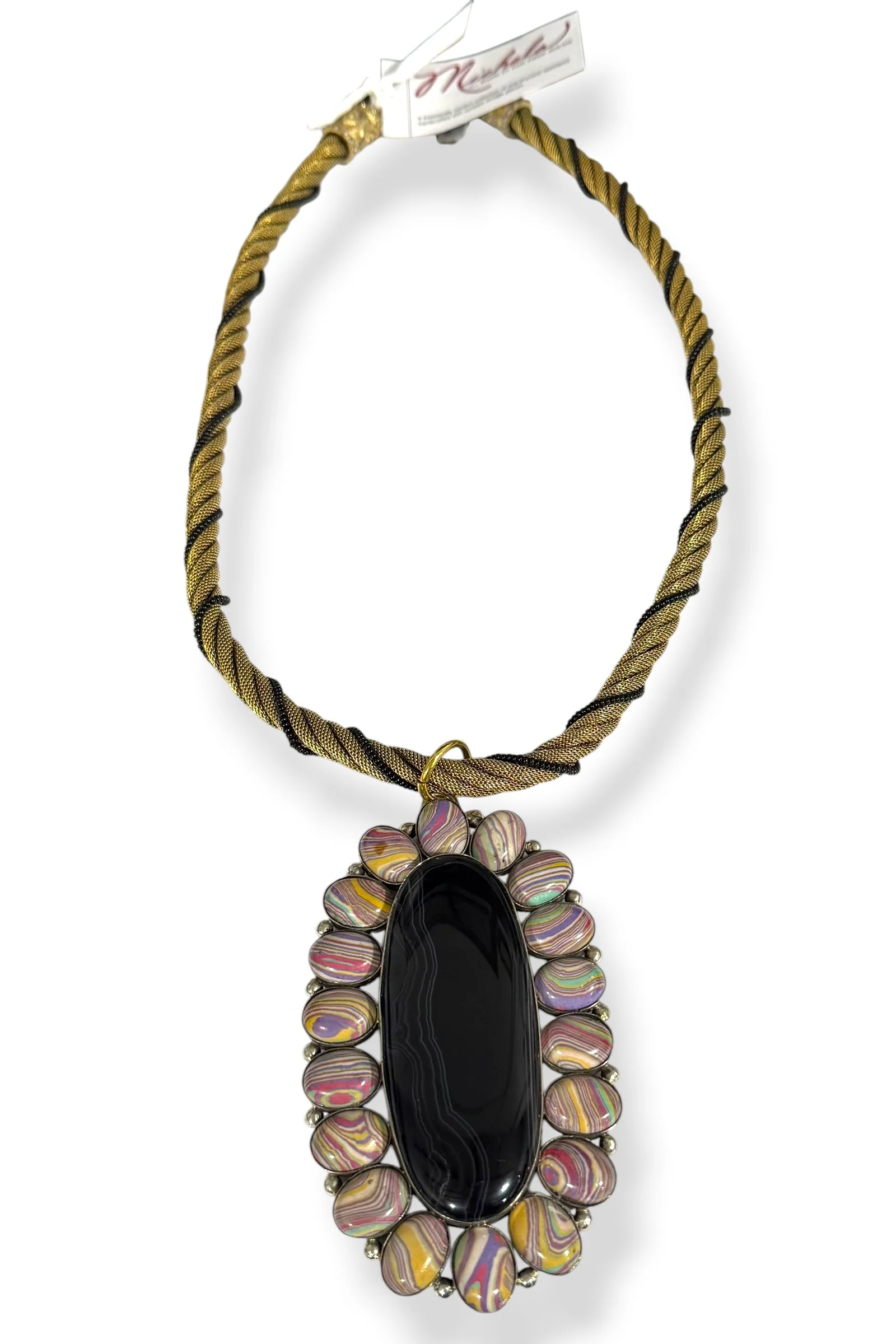 Made In The Deep South 1970s Agate Pendant 1960s Necklace