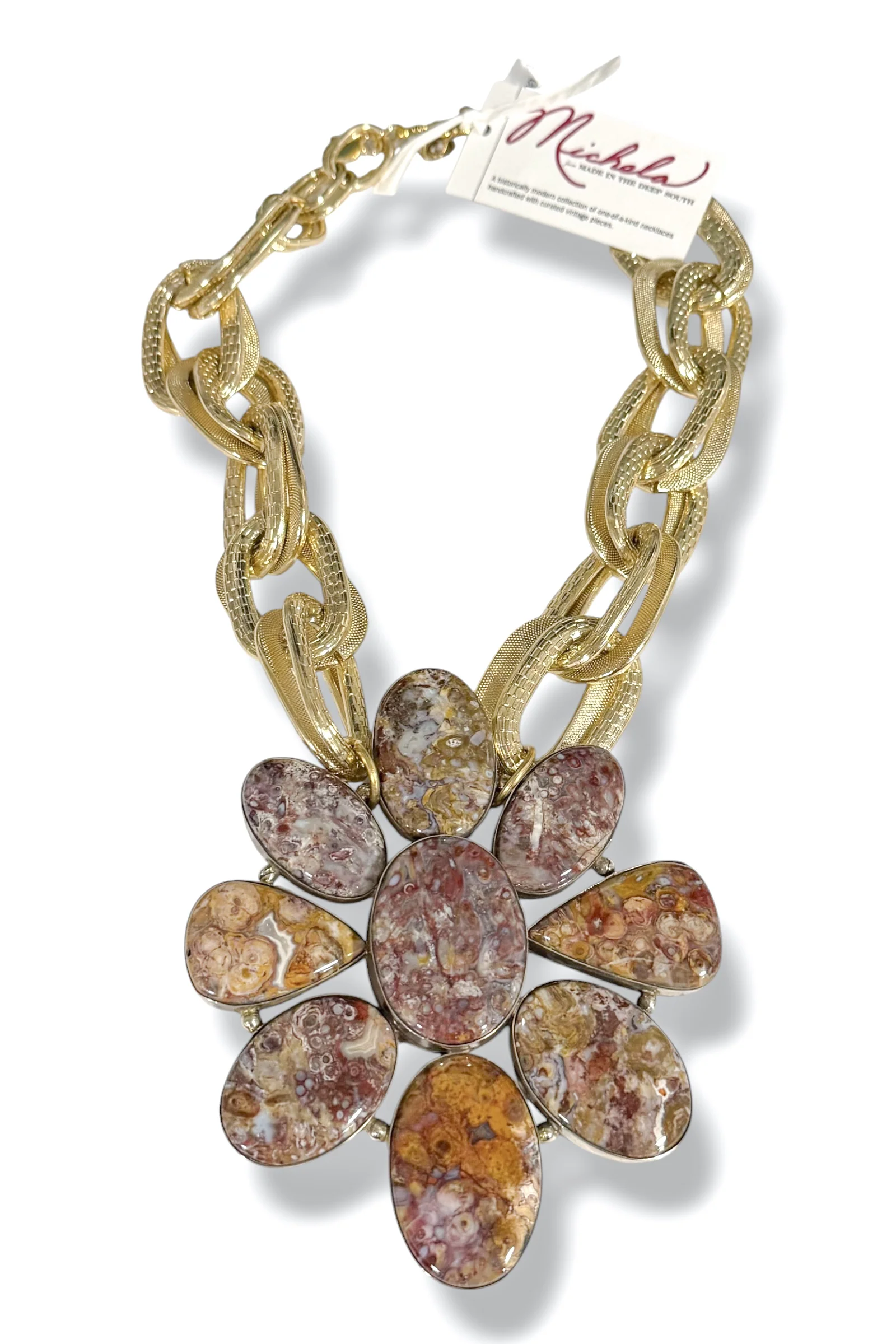 Made In The Deep South 1970s Agate Pendant 1970s Necklace