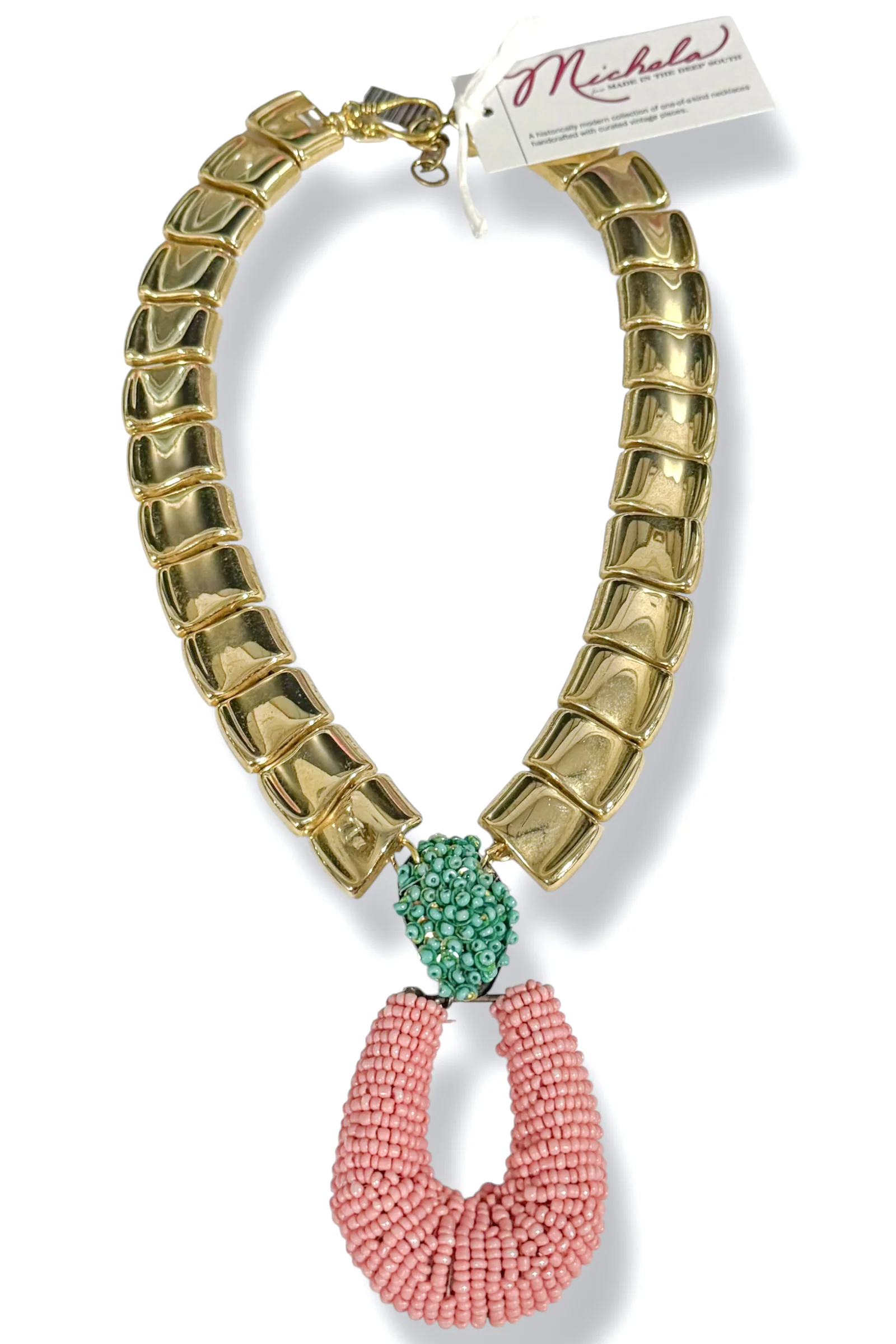 Made In The Deep South 1970s Bead Pendant 1970s Necklace