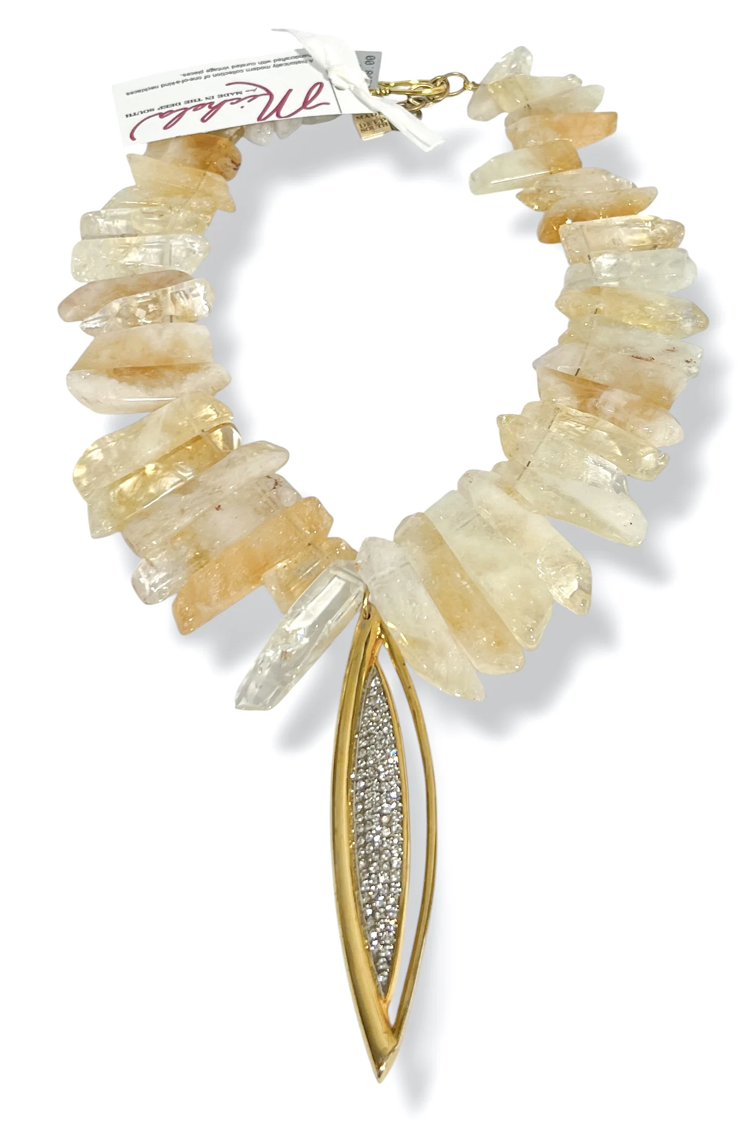 Made In The Deep South 1970s Brooch 1960s Citrine Necklace