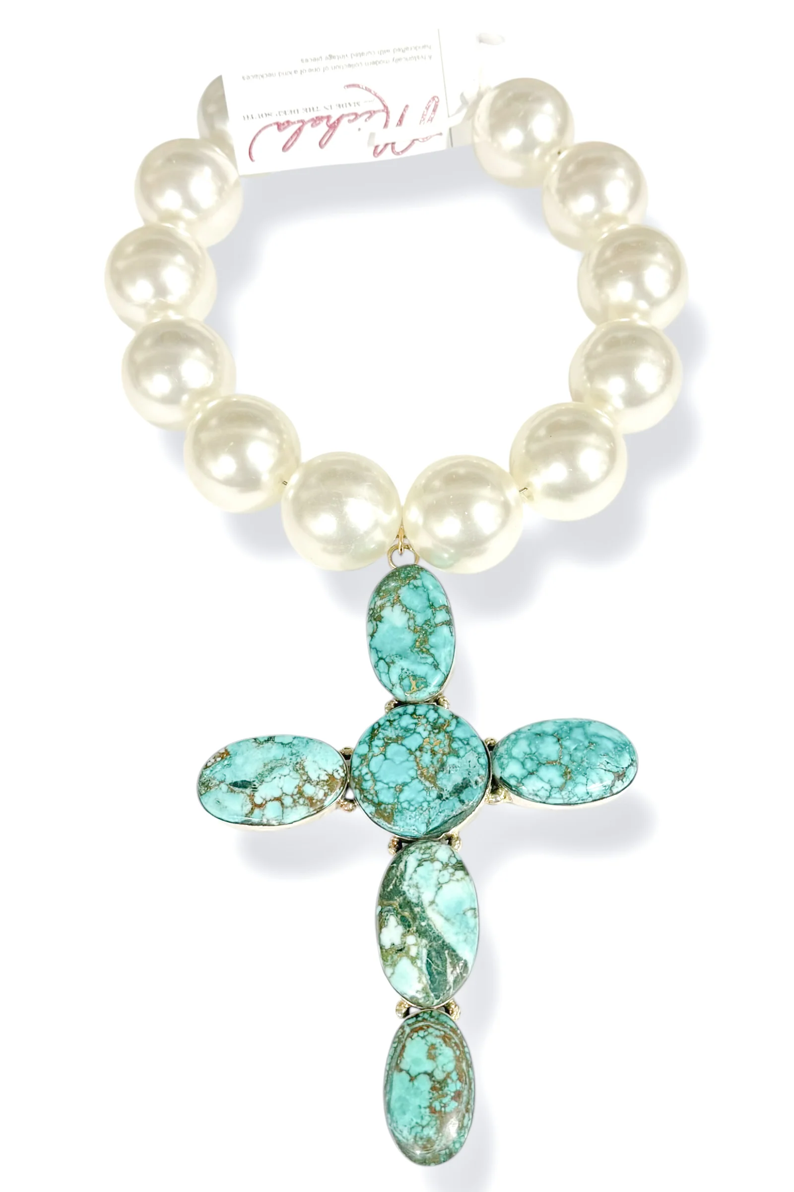 Made In The Deep South 1970s Turquoise Pendant 1970s Pearls