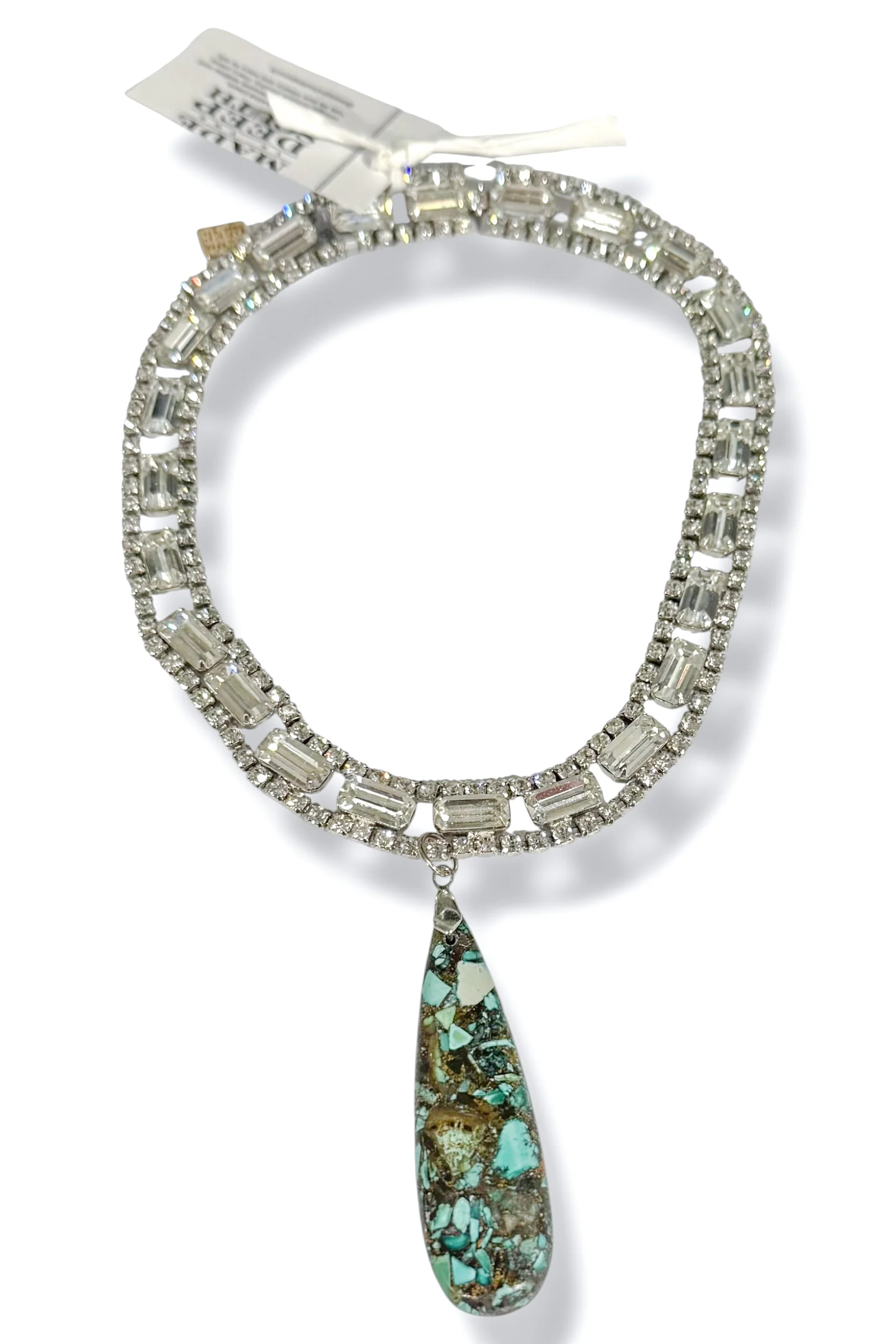 Made In The Deep South Chrysocolla Pendant 1970s Necklace