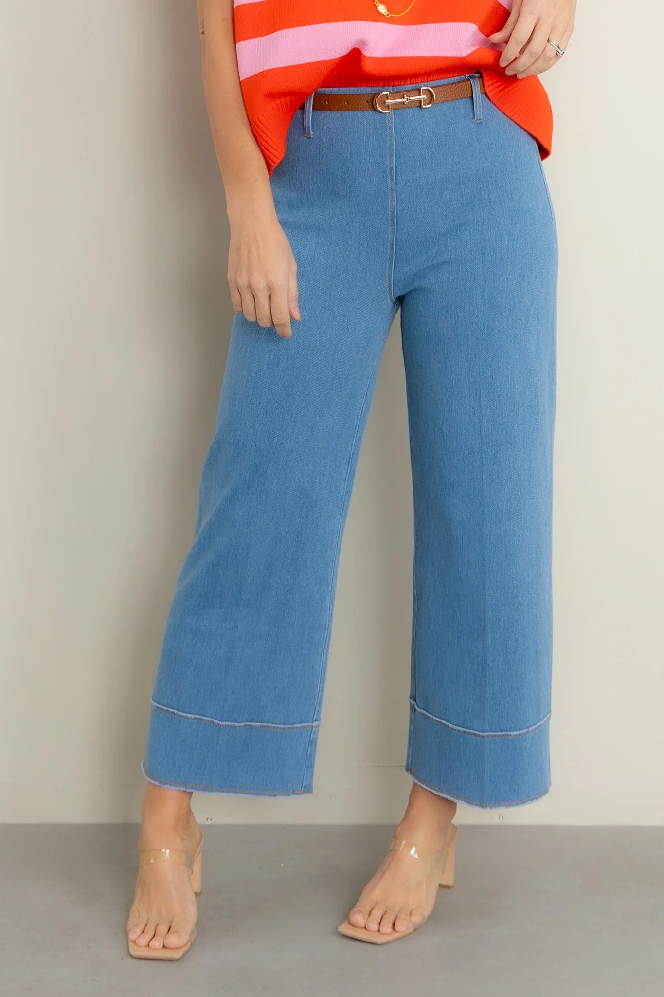 Margo High Waisted Cropped Denim Jean - Image 2