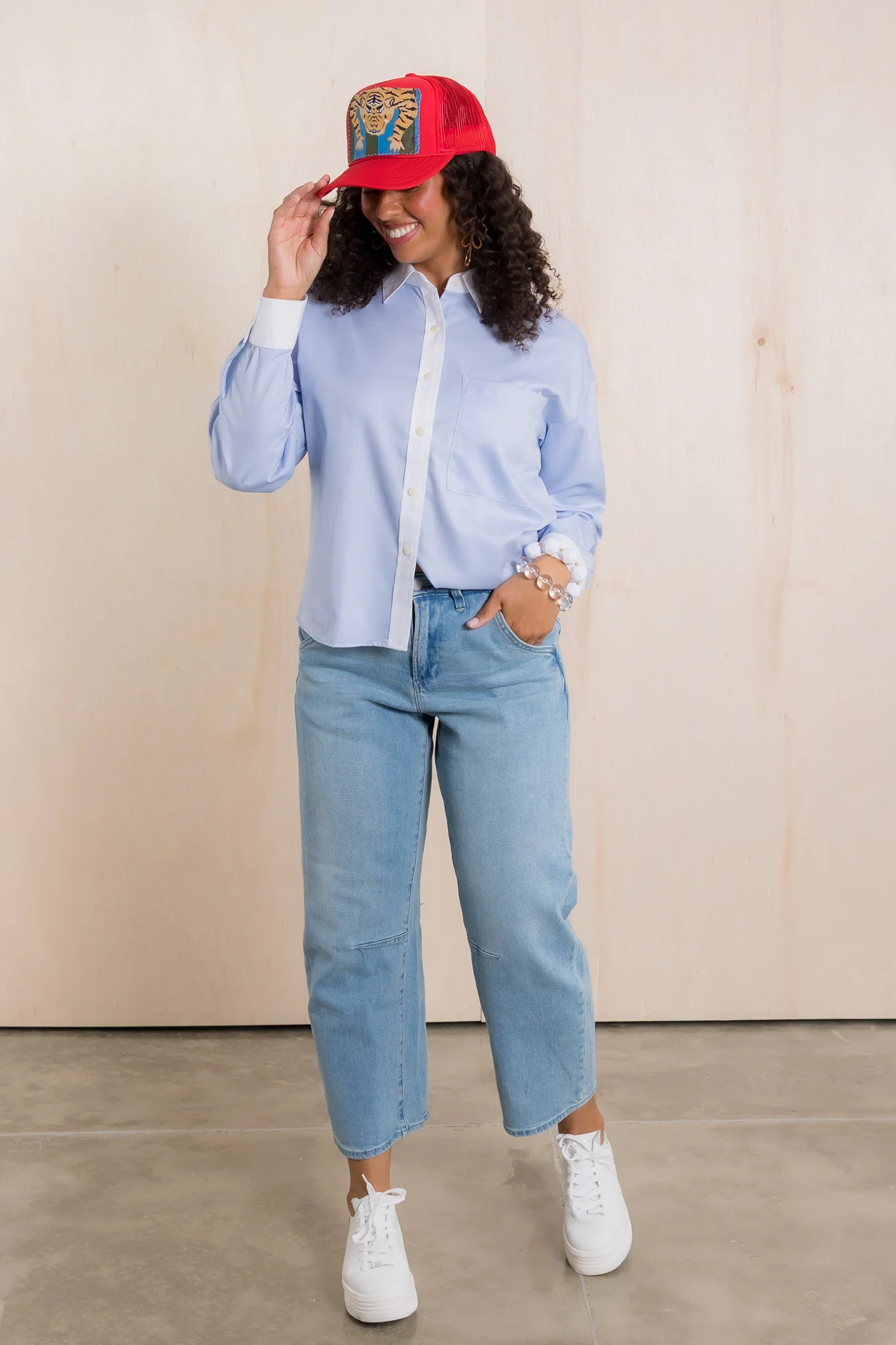 Marina Soft Blue Long Sleeve Top *Final Sale*