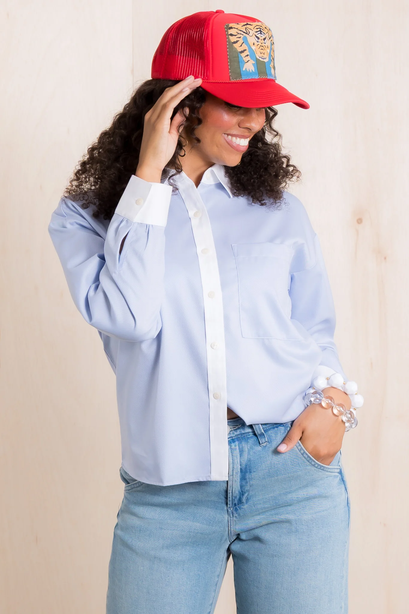 Marina Soft Blue Long Sleeve Top *Final Sale* - Image 2