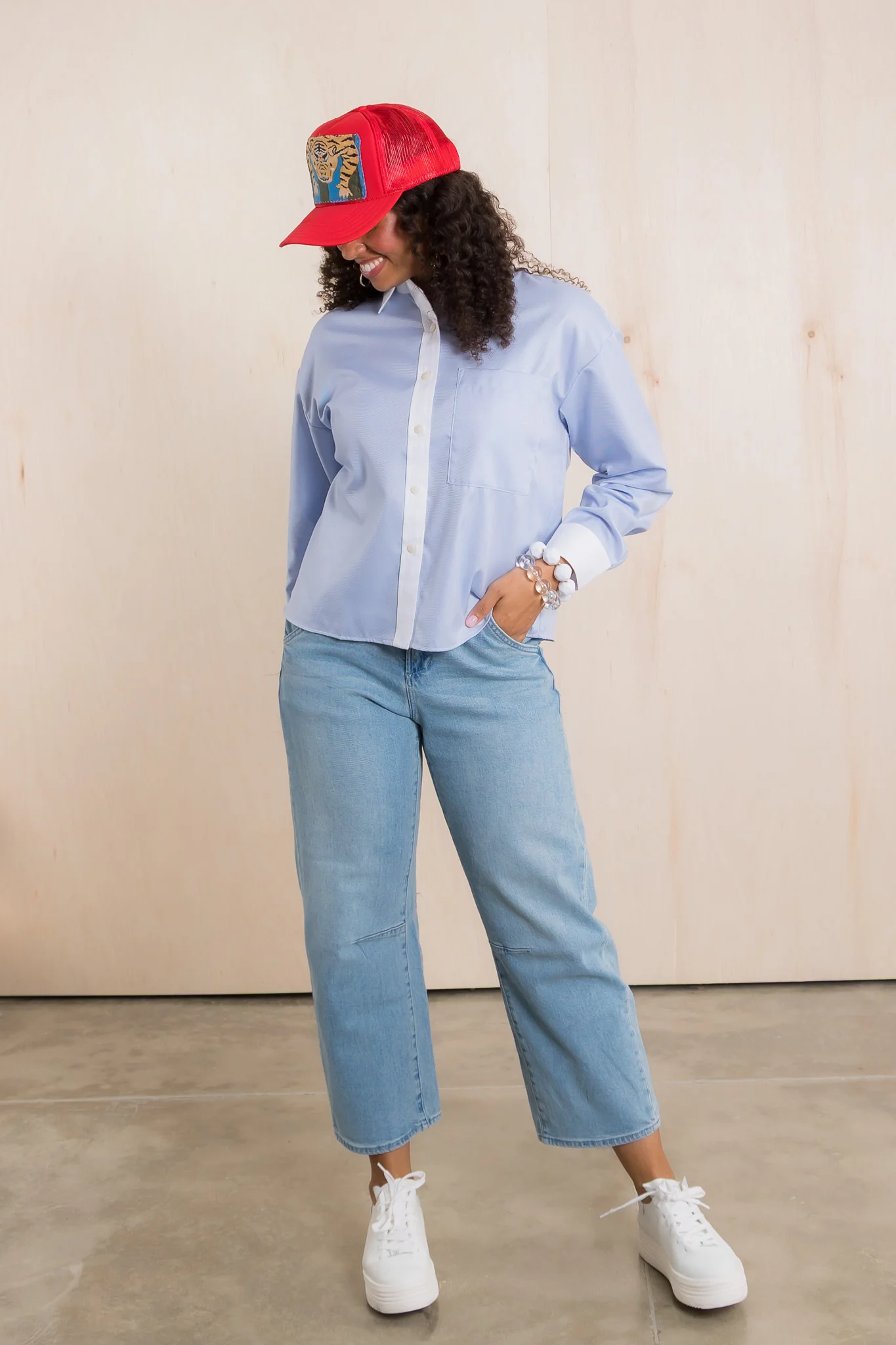 Marina Soft Blue Long Sleeve Top *Final Sale* - Image 4