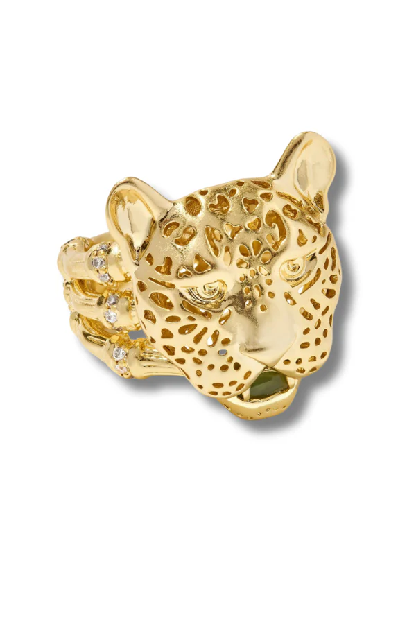 Maura Jaguar Statement Ring (Size 9) - Gold Sage Serpentine | Kendra Scott - FINAL SALE