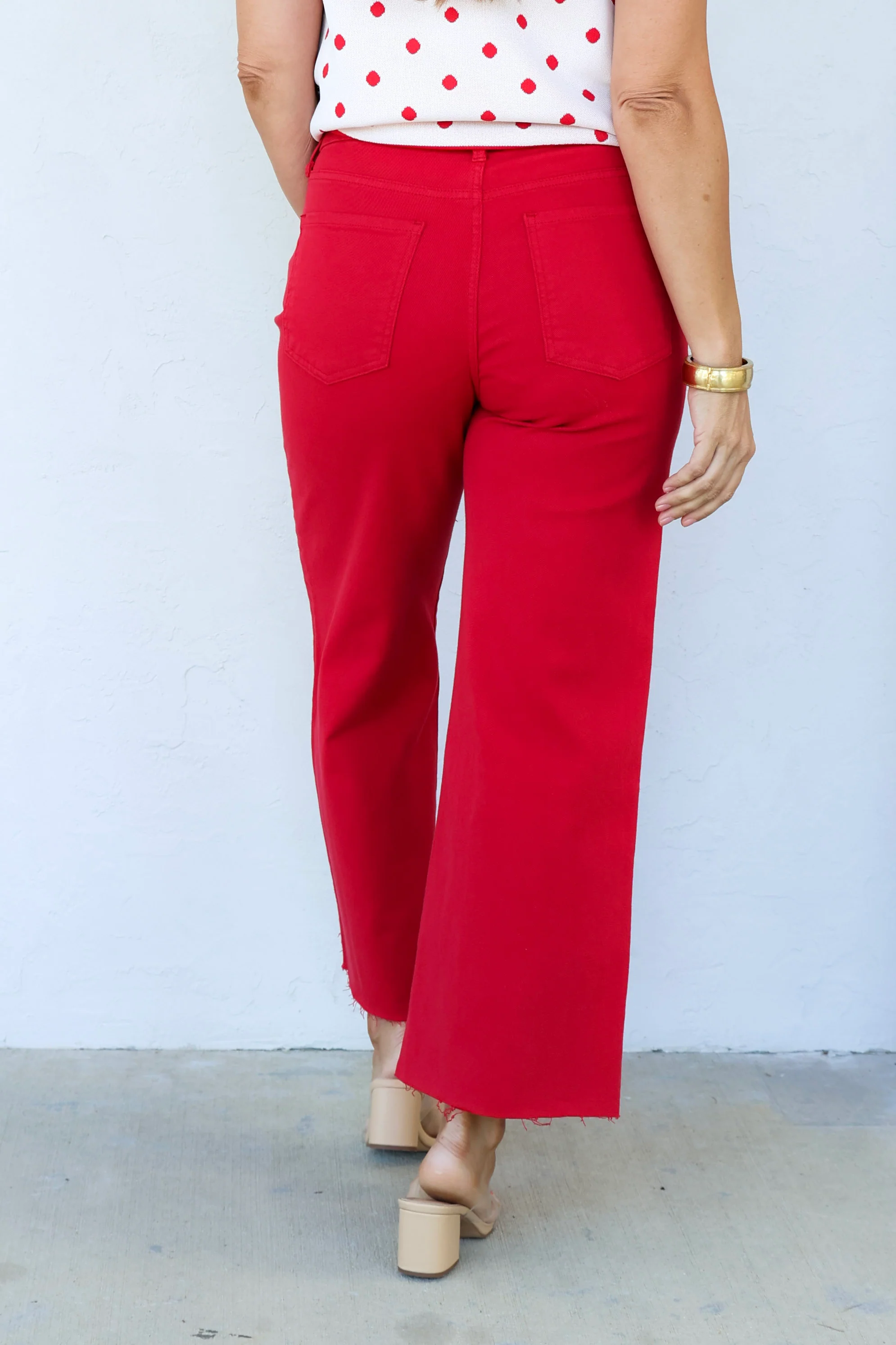Meg Tomato High Rise Wide Leg Jean - Image 4