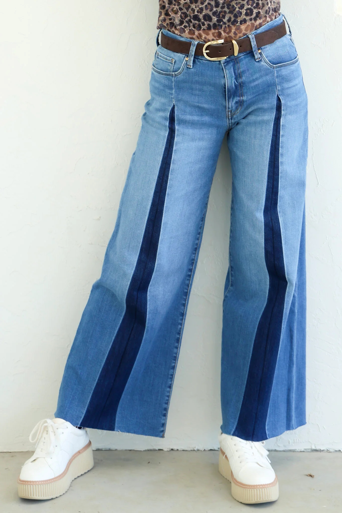 Meg Medium Wash Wide Leg Jean - Image 2