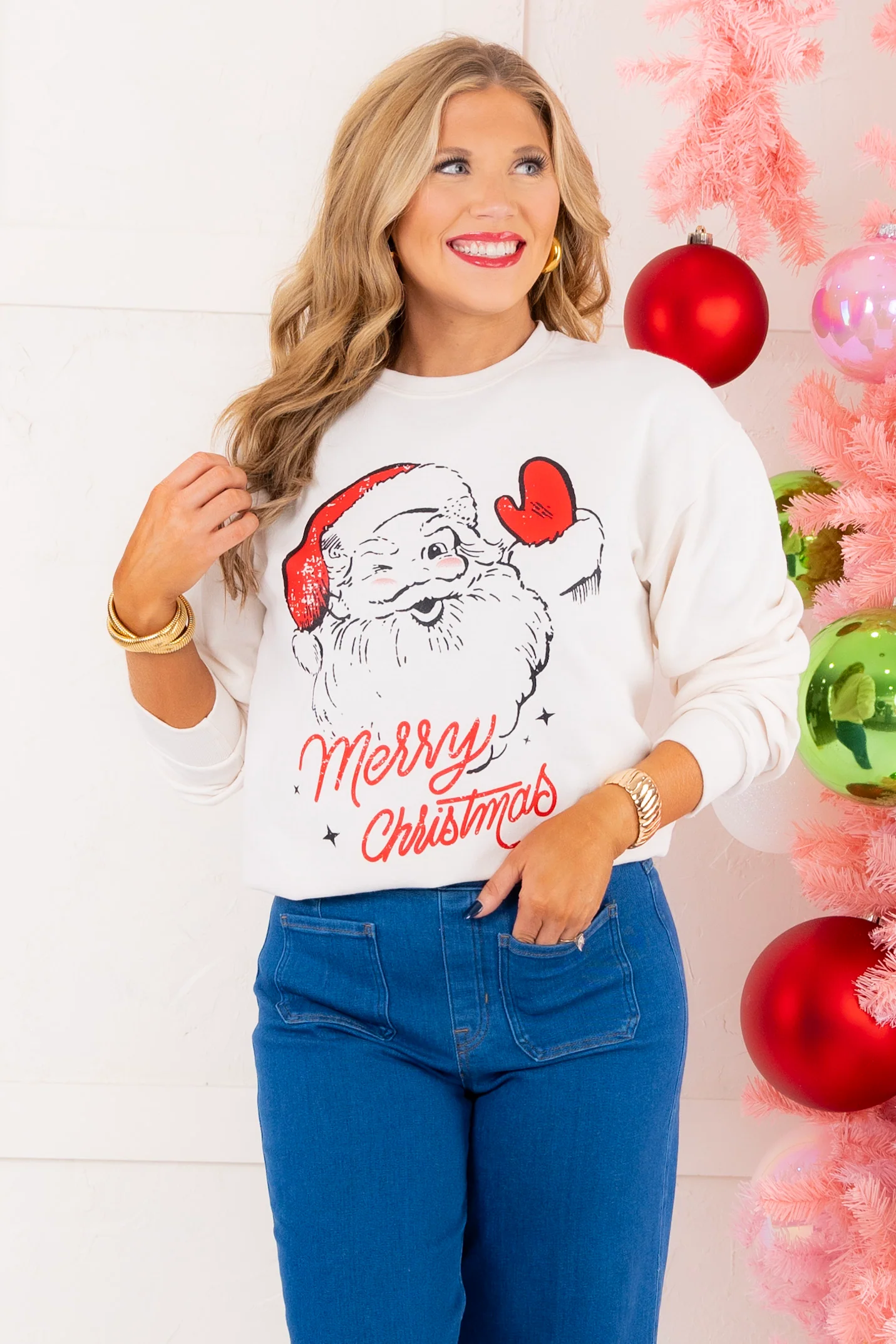 Merry Christmas Santa Sweatshirt - FINAL SALE - Image 3