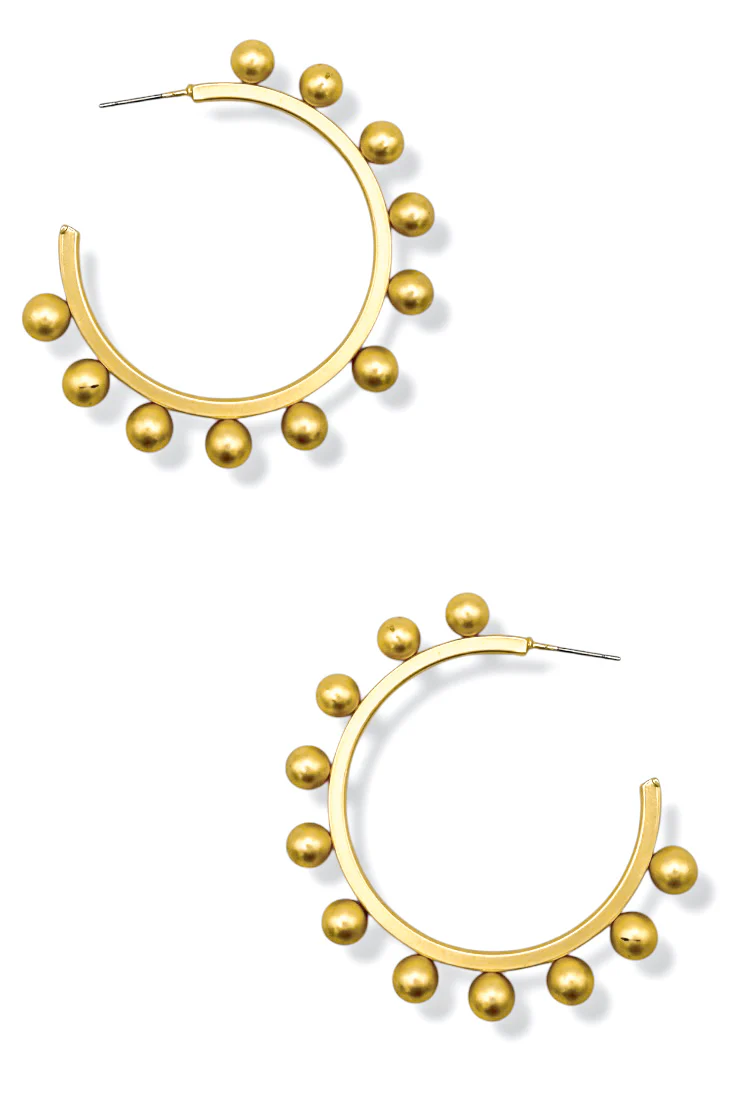 Harmony Matte Gold Hoop Earring *Final Sale*