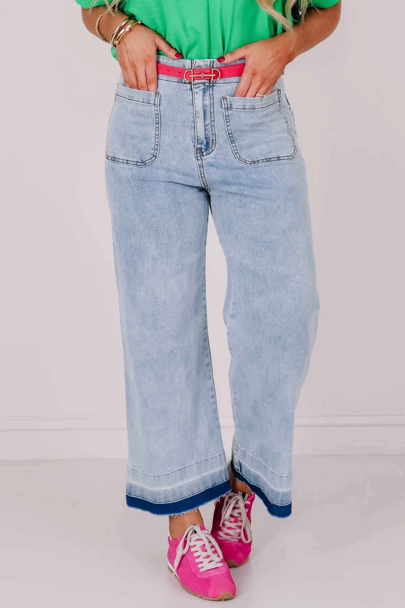 Fallon Mineral Washed Denim Cropped Jean