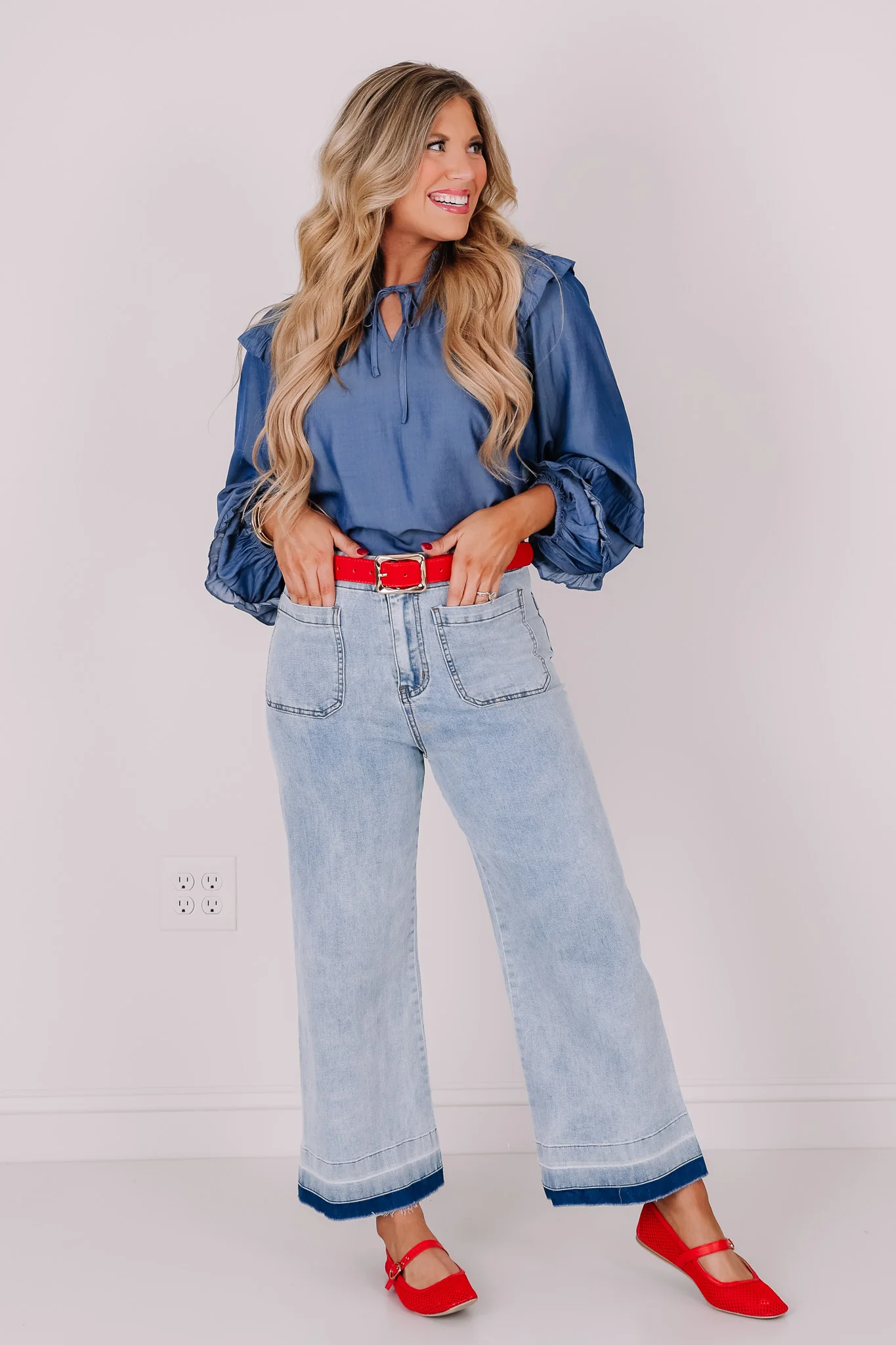 Fallon Mineral Washed Denim Cropped Jean - Image 2
