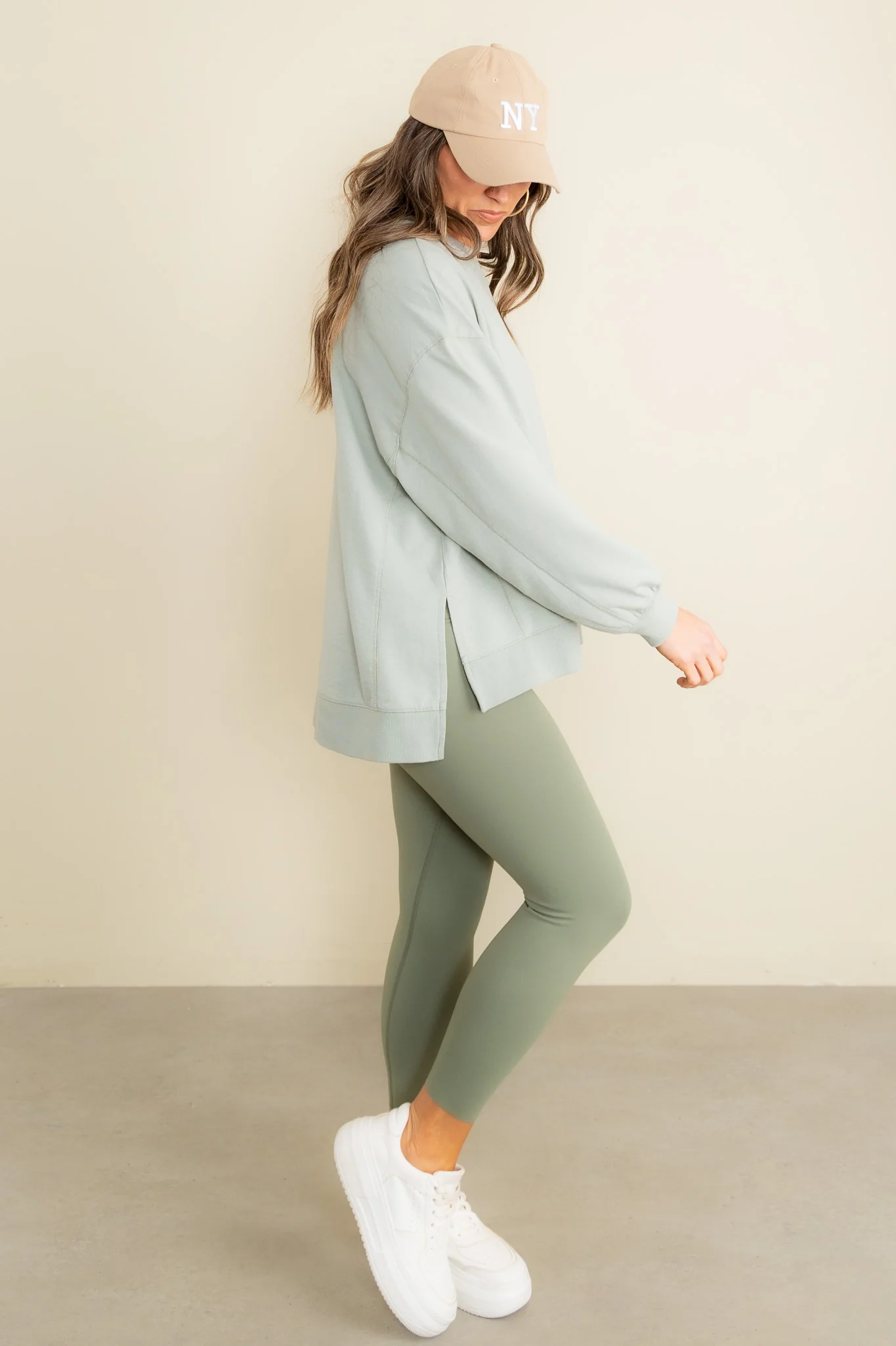 Z Supply Modern Weekender Sage Green Long Sleeve Top - Image 3