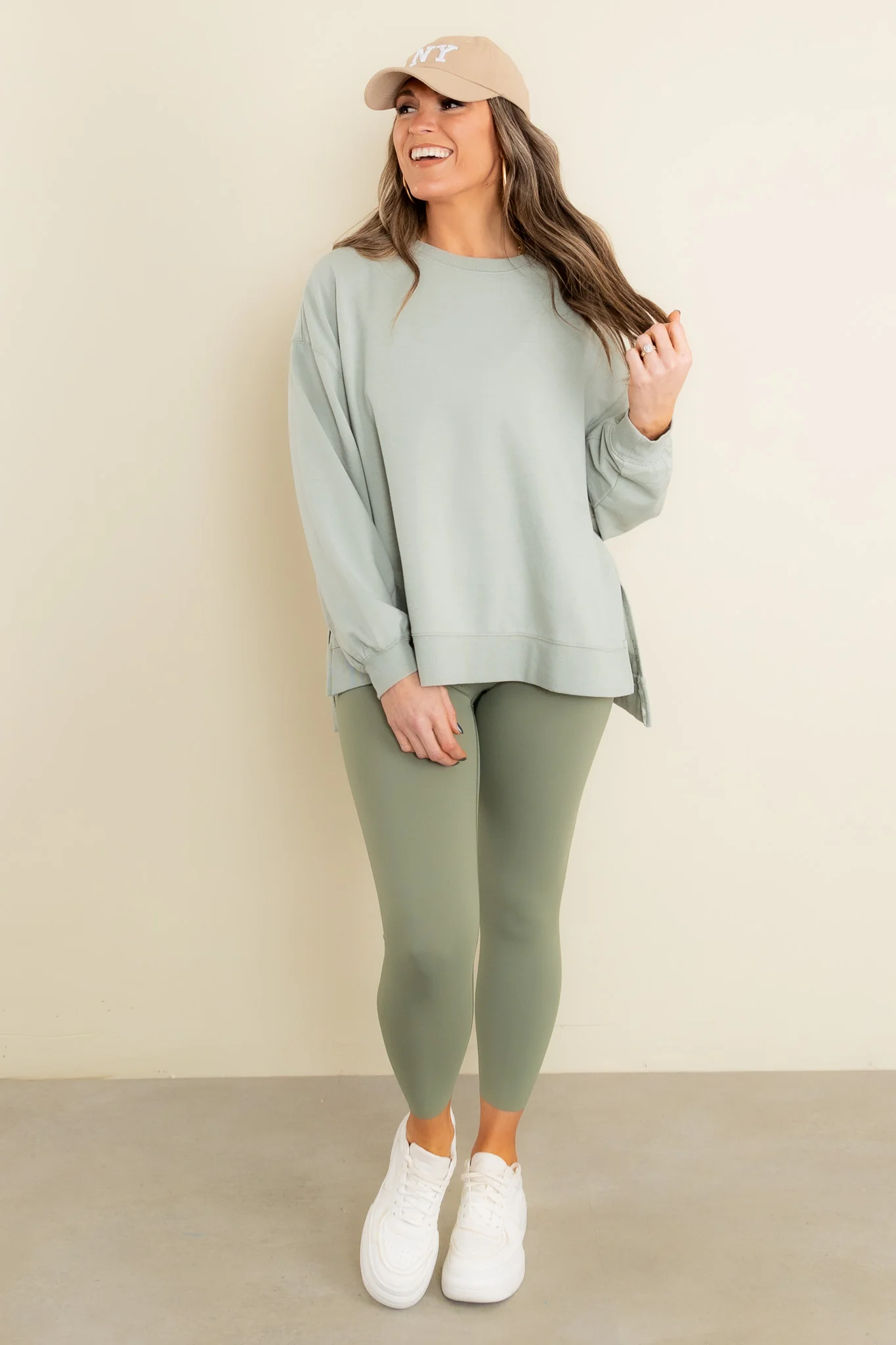 Z Supply Modern Weekender Sage Green Long Sleeve Top - Image 5