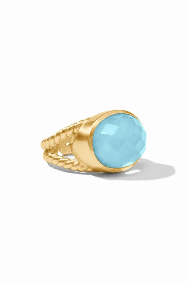 Nassau Statement Ring Size 7 - Gold Iridescent Blue | Julie Vos - Image 2