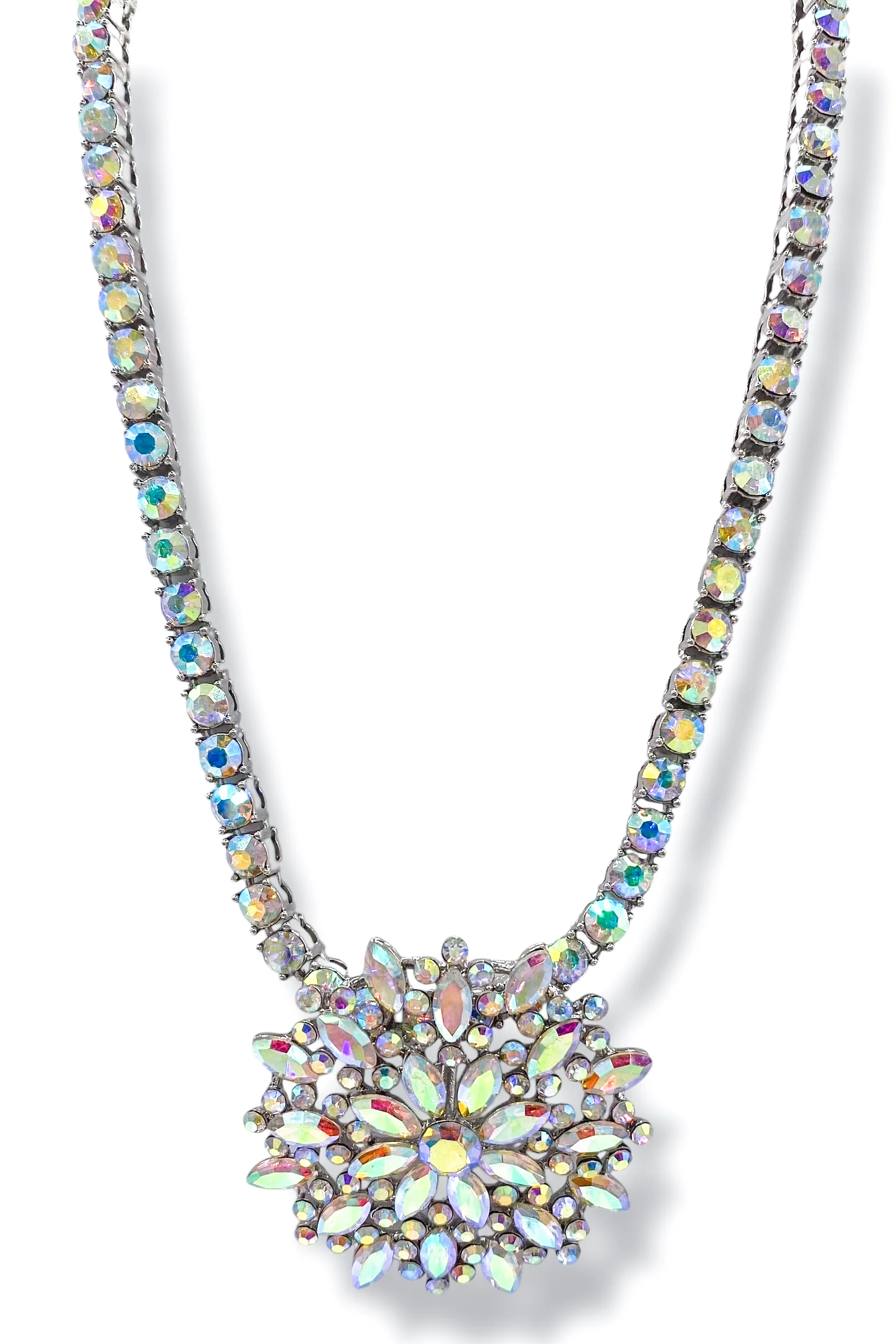 Vivian Pendant Tennis Necklace