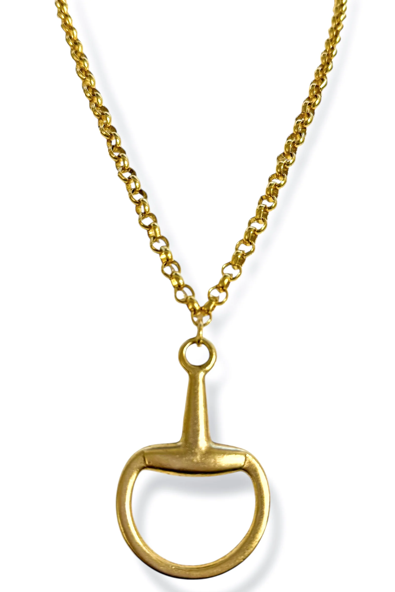 Yochi Danny Gold Horsebit Necklace
