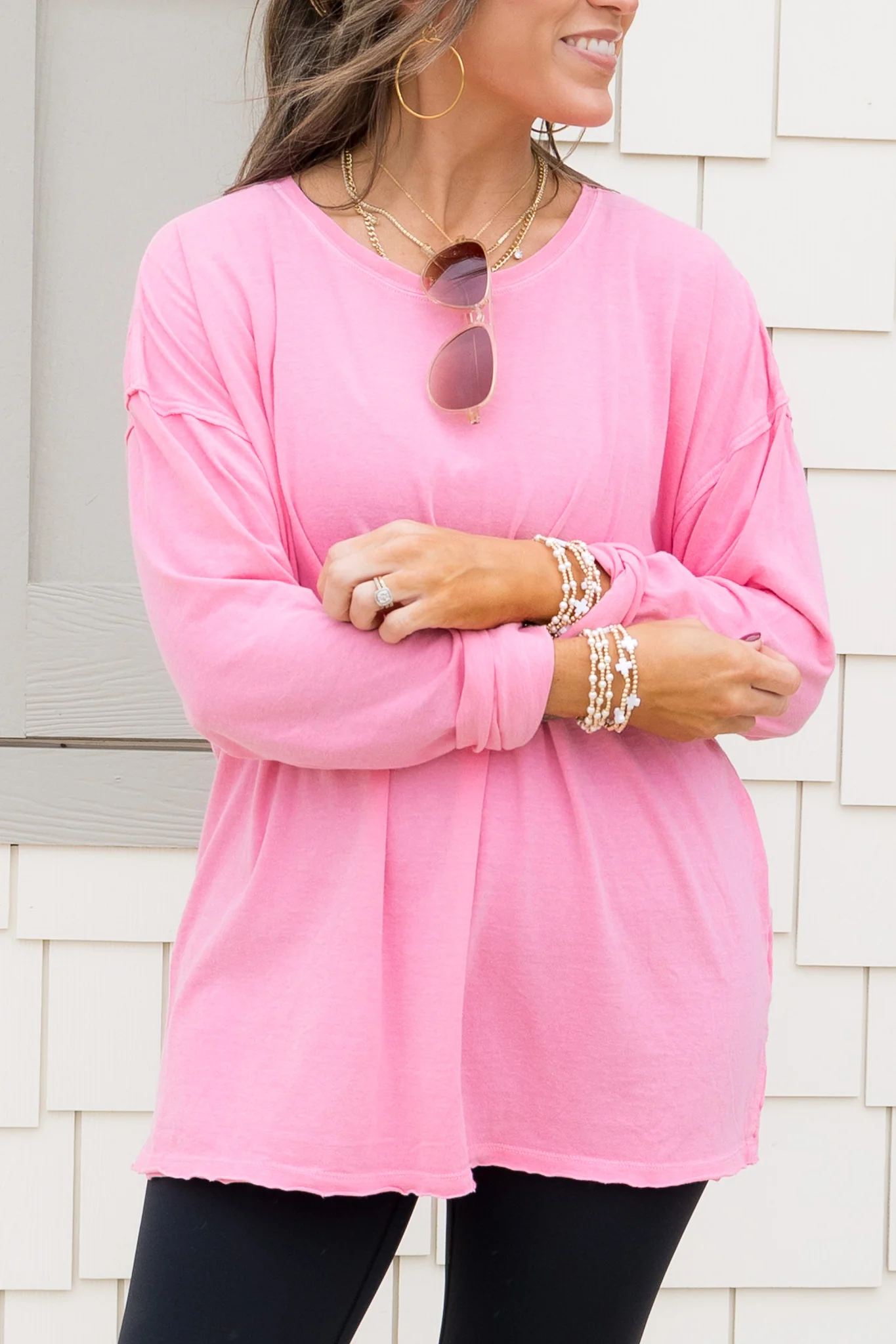 Free People Nina Long Sleeve Flowering Ginger Tee