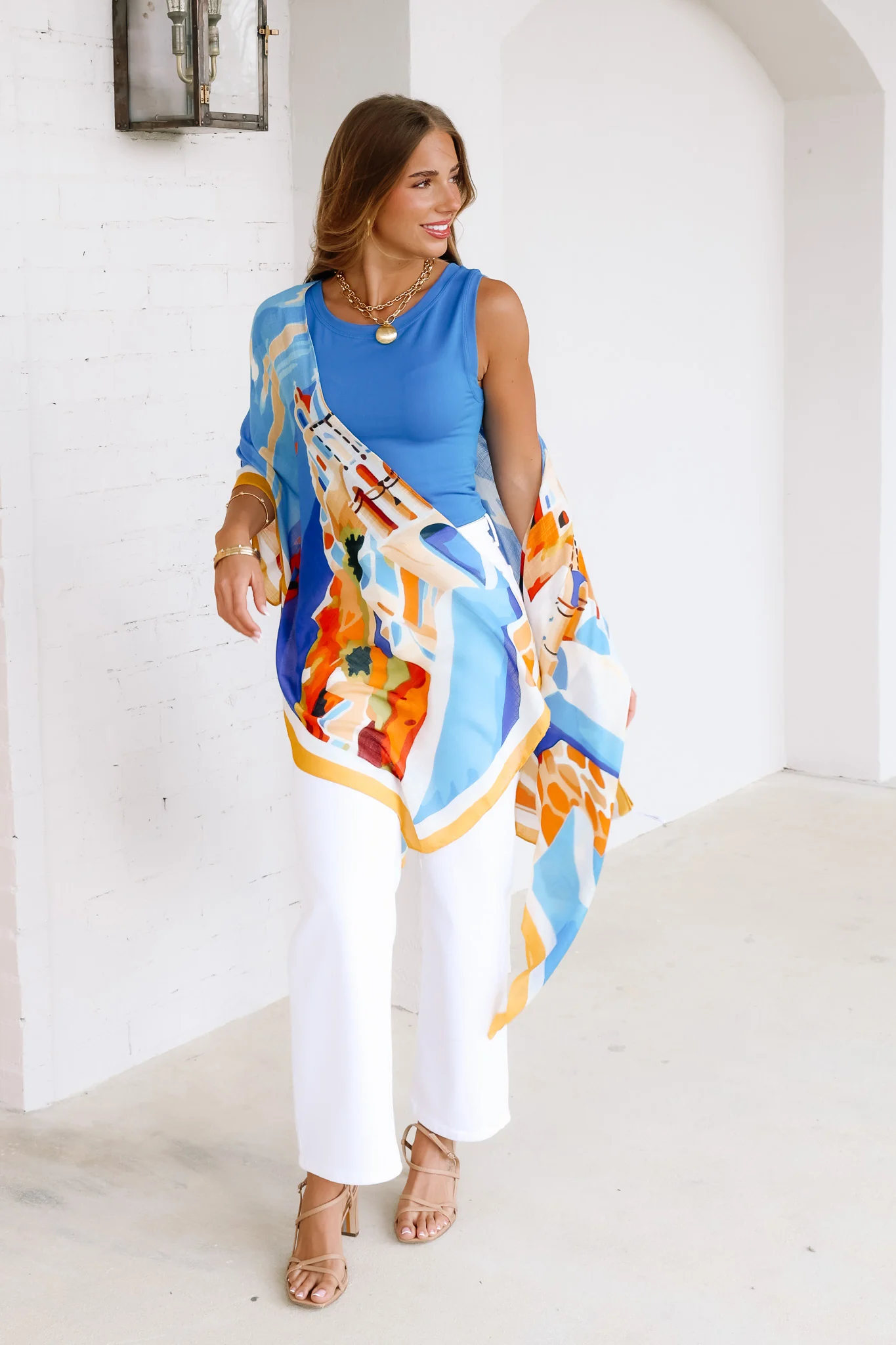 Santorini Grecian Blue Horizon Kimono - Image 5