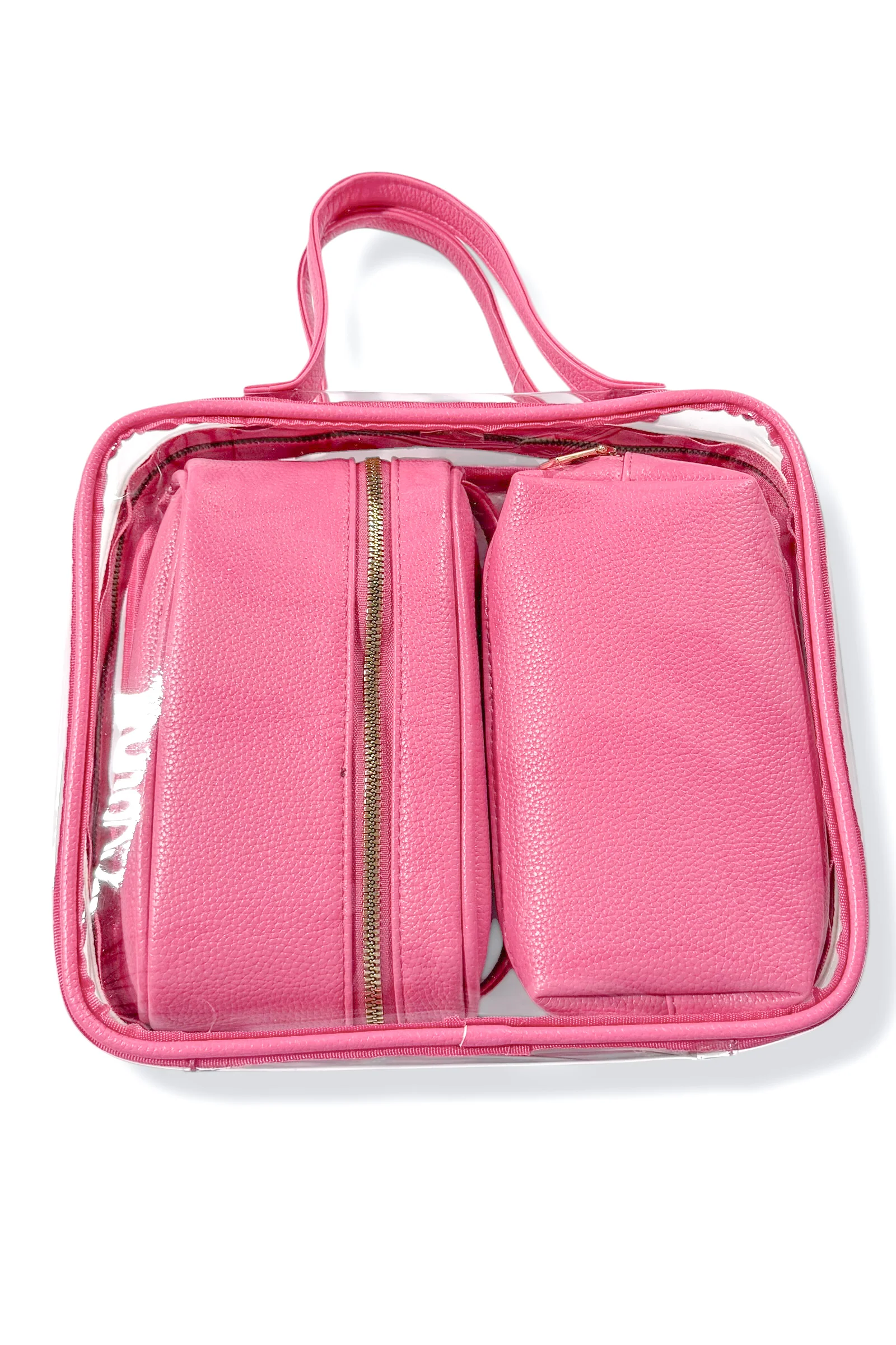 On The Wild Side Clear Fuchsia Bags