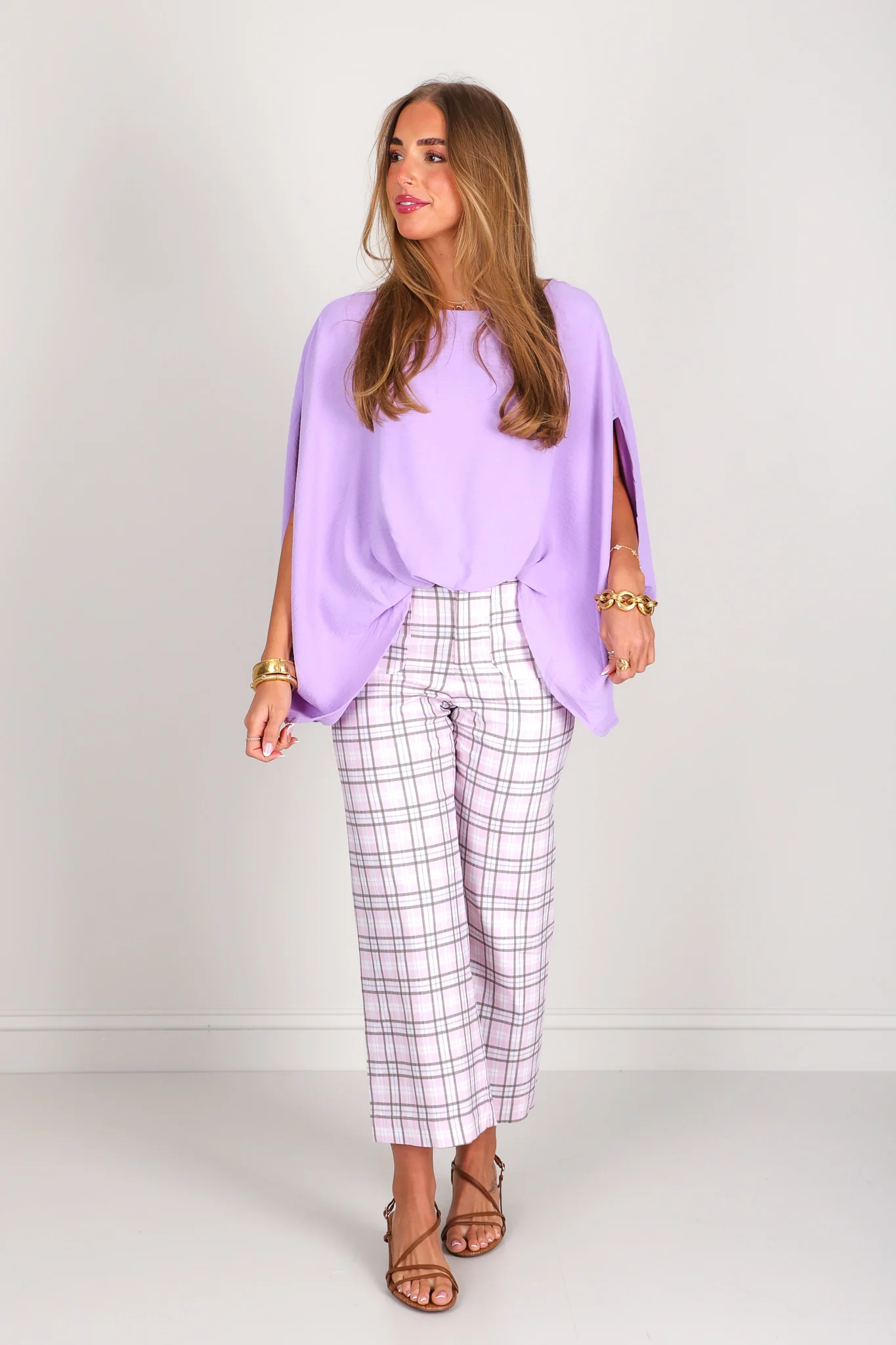 Own The Day Lavender Short Sleeve Top - Image 4