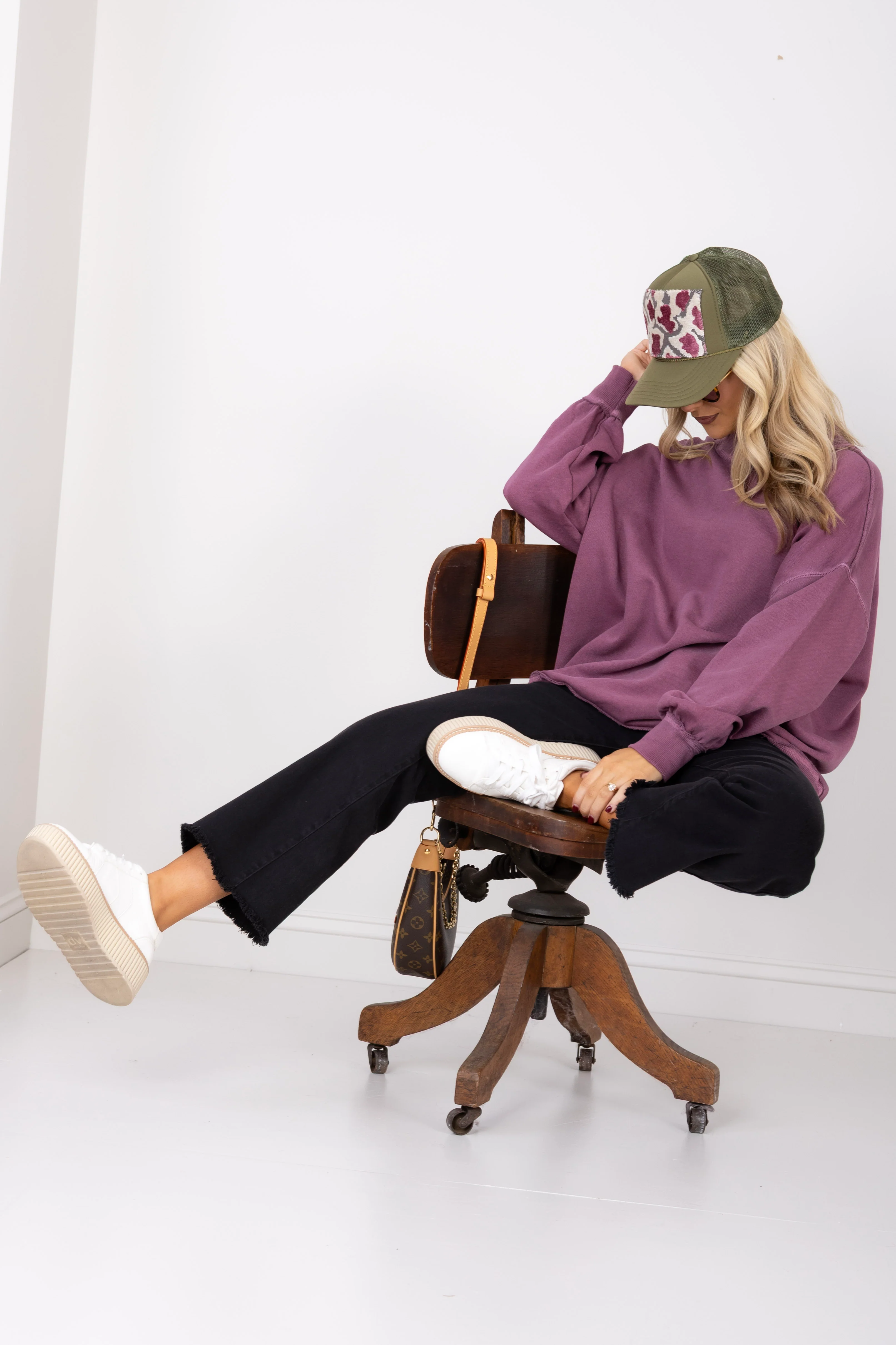 Free People Palm Springs Turtleneck Damson Top - Image 5