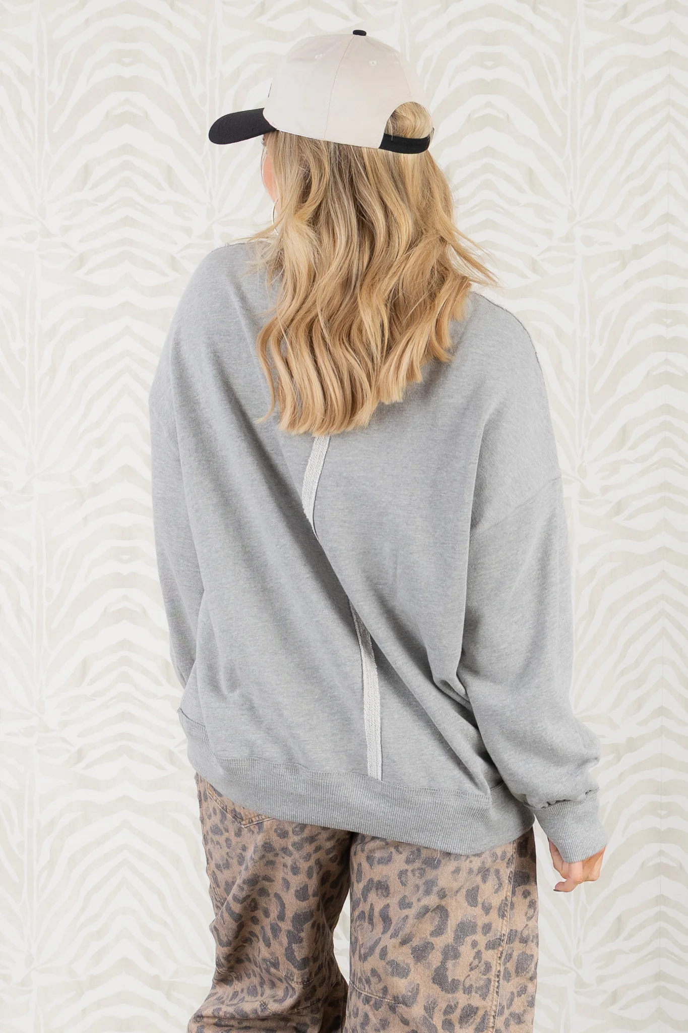 Free People Palm Springs Heather Grey Turtleneck Long Sleeve Top - Image 6