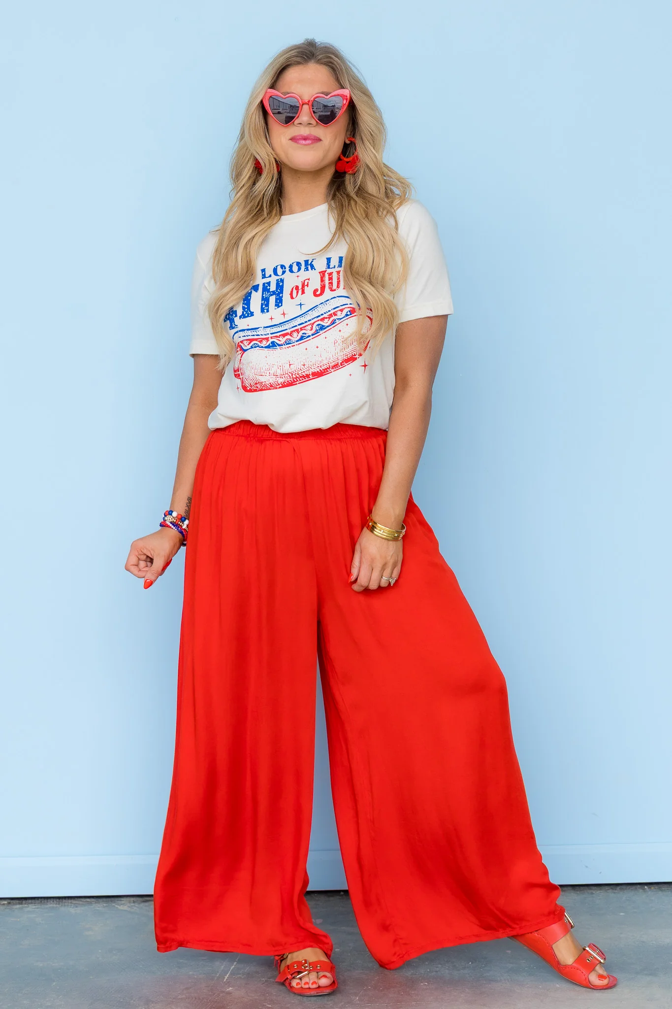 Margo Red Wide Leg Pant *Final Sale* - Image 3
