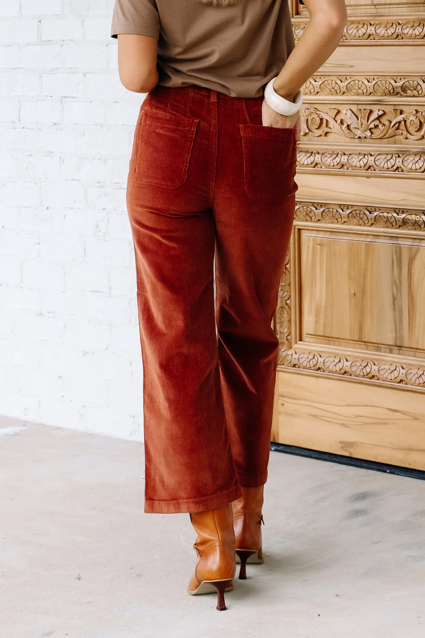 Stevie Copper Corduroy Wide Leg Pant - Image 4