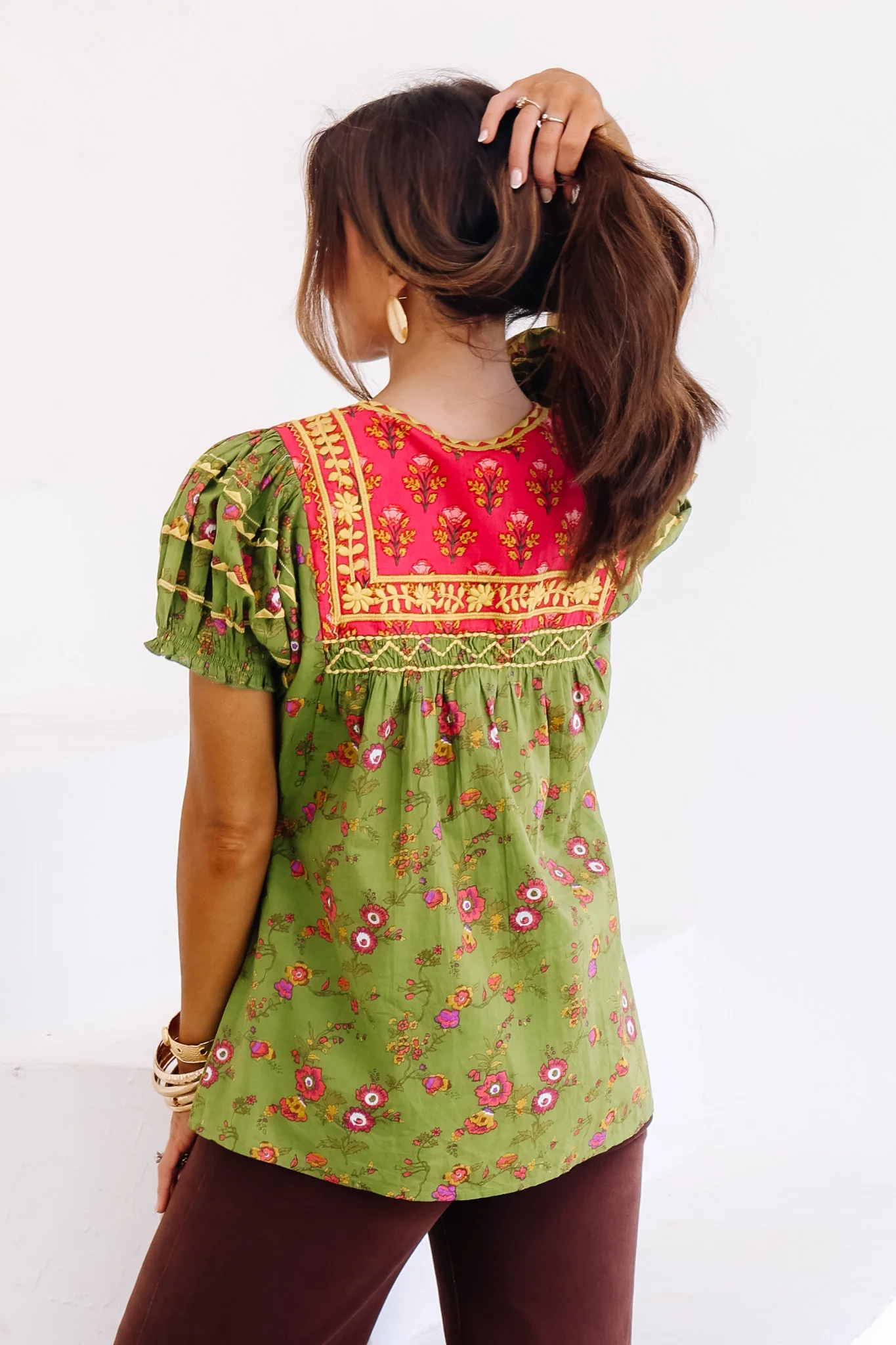 Patsy Green Short Sleeve Blouse - Image 2