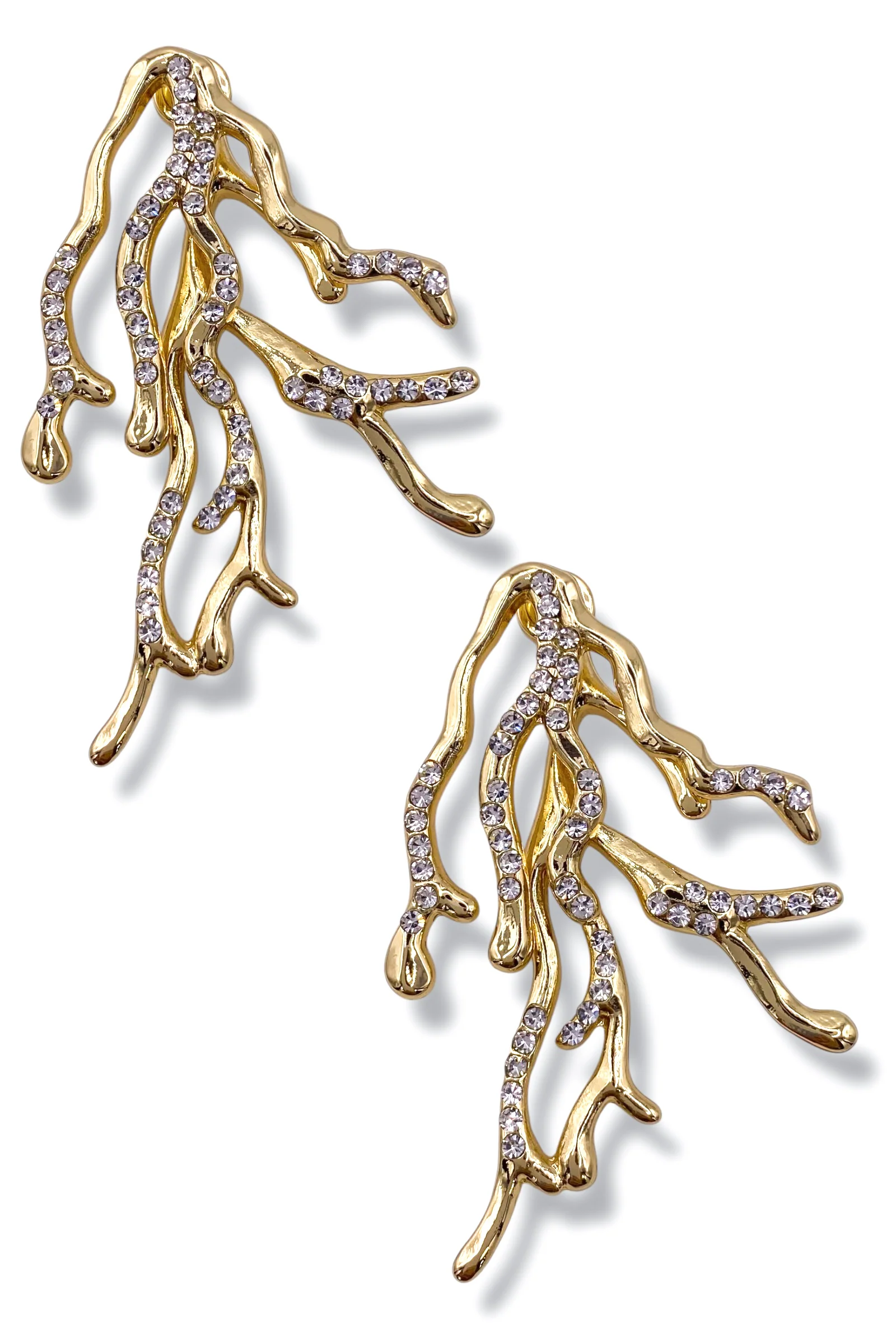 Paved Coral Reef Earrings *Final Sale*